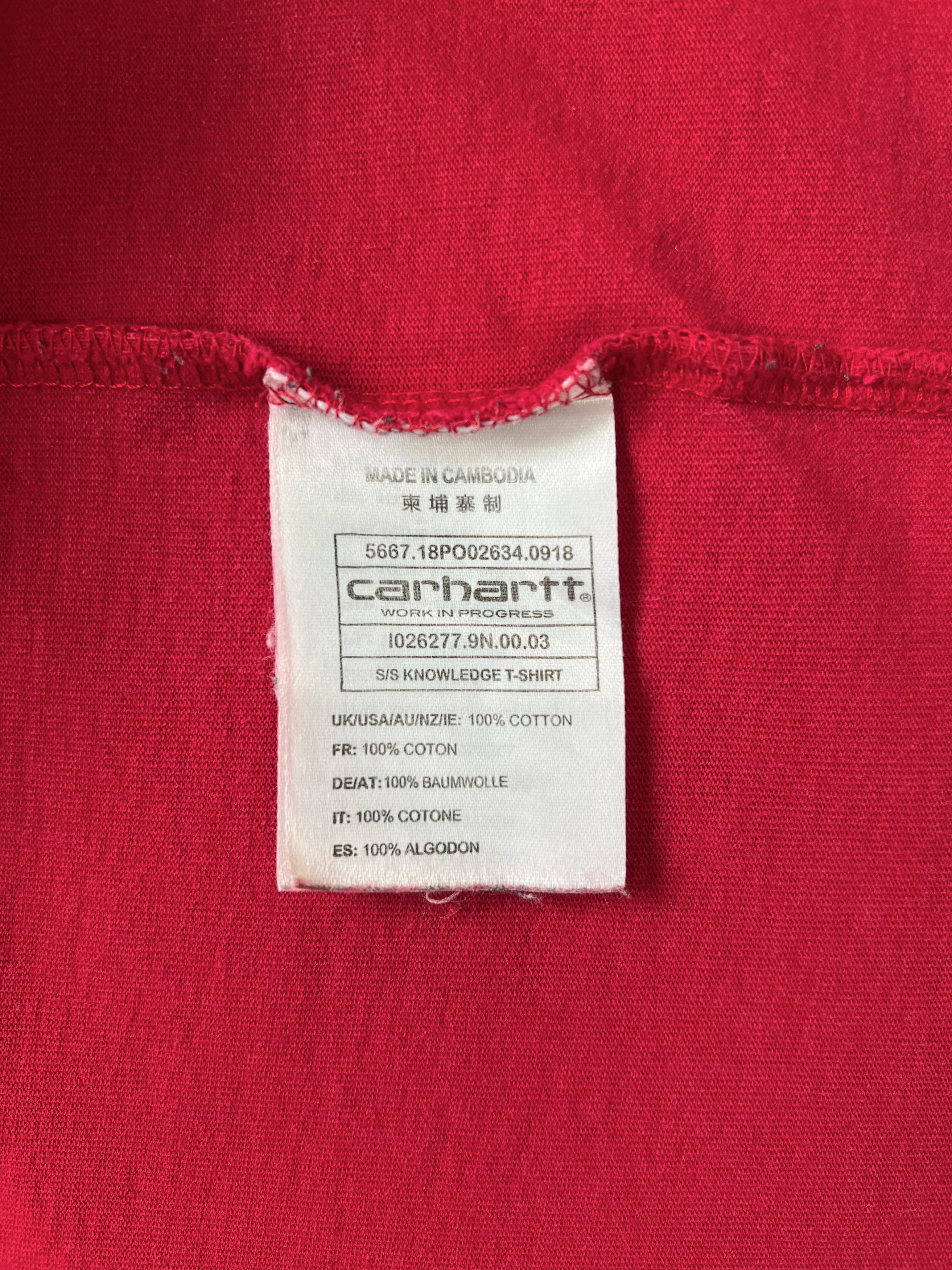 Carhartt Wip Carhartt WIP S/S Knowledge Big Logo T-Shirt Red XL Size US XL / EU 56 / 4 - 12 Thumbnail