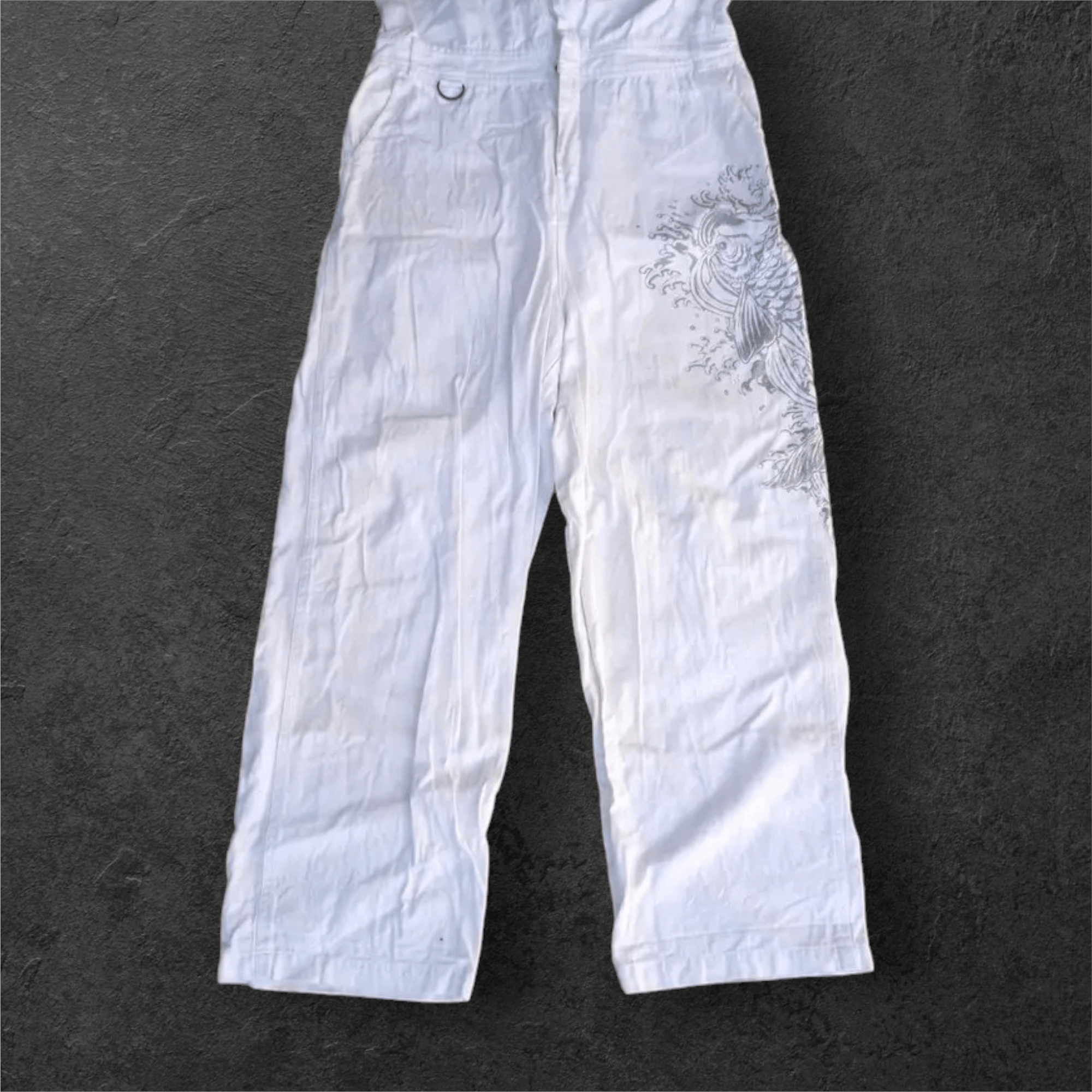 Karakuri Tamashii Karakuri Tamashi Koi Fish Embroidery Dirty Overalls Size US 32 / EU 48 - 16 Thumbnail