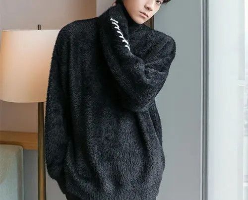 VIBE Black Turtleneck Knit Sweater Size US XL / EU 56 / 4 - 1 Thumbnail