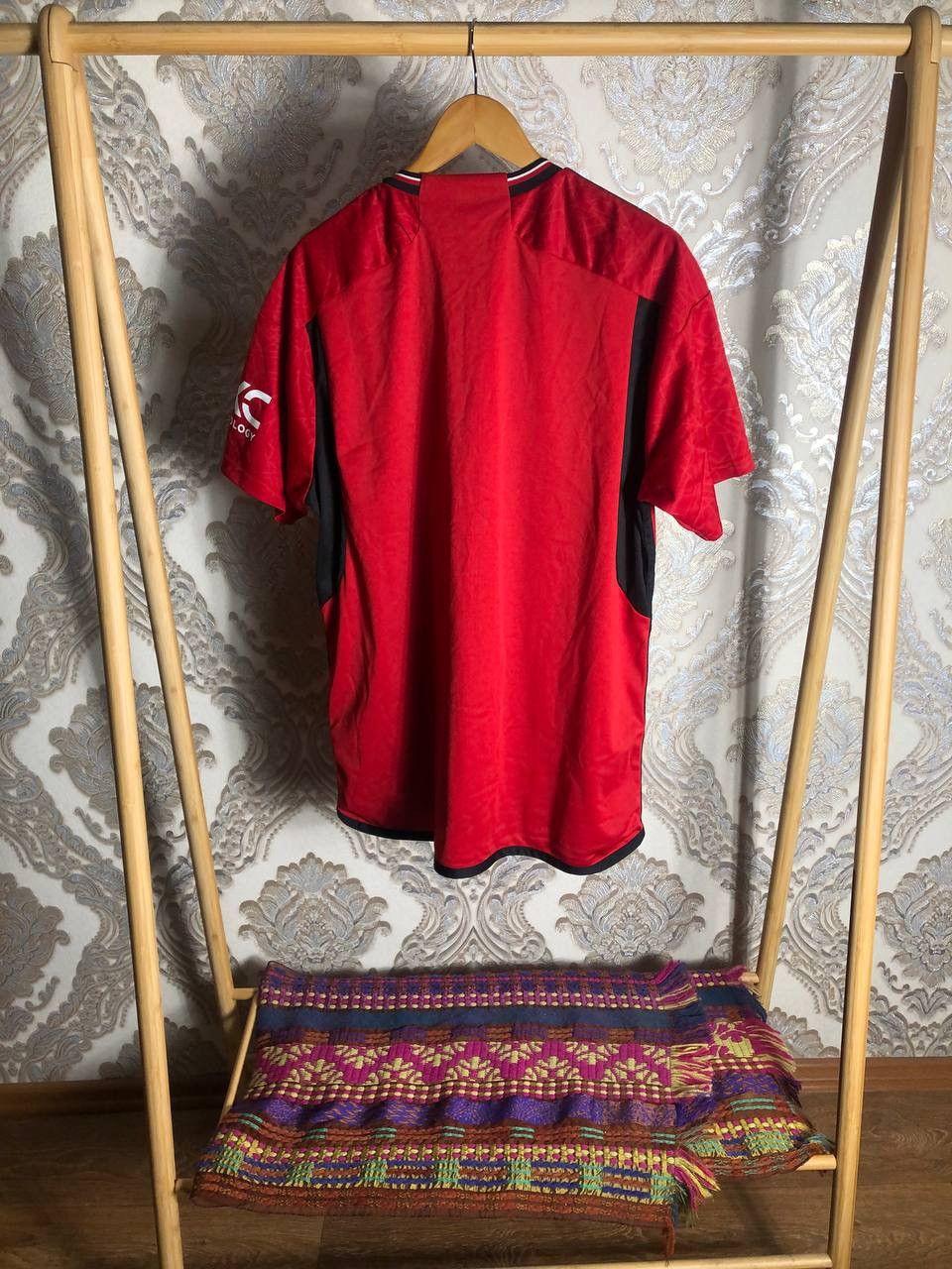 Vintage VERY RARE ADIDAS FC MANCHESTER UNITED ENGLAND SOCCER JERSEY Size US XXL / EU 58 / 5 - 5 Thumbnail