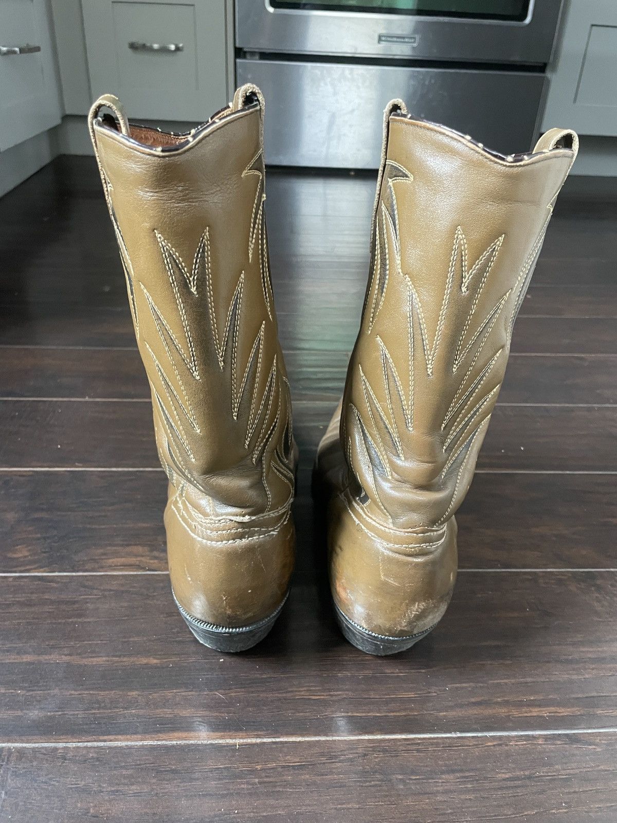 Vintage Vintage Chocolate Brown Embroidered Cowboy Boot Size 10 Size US 10 / EU 43 - 3 Thumbnail