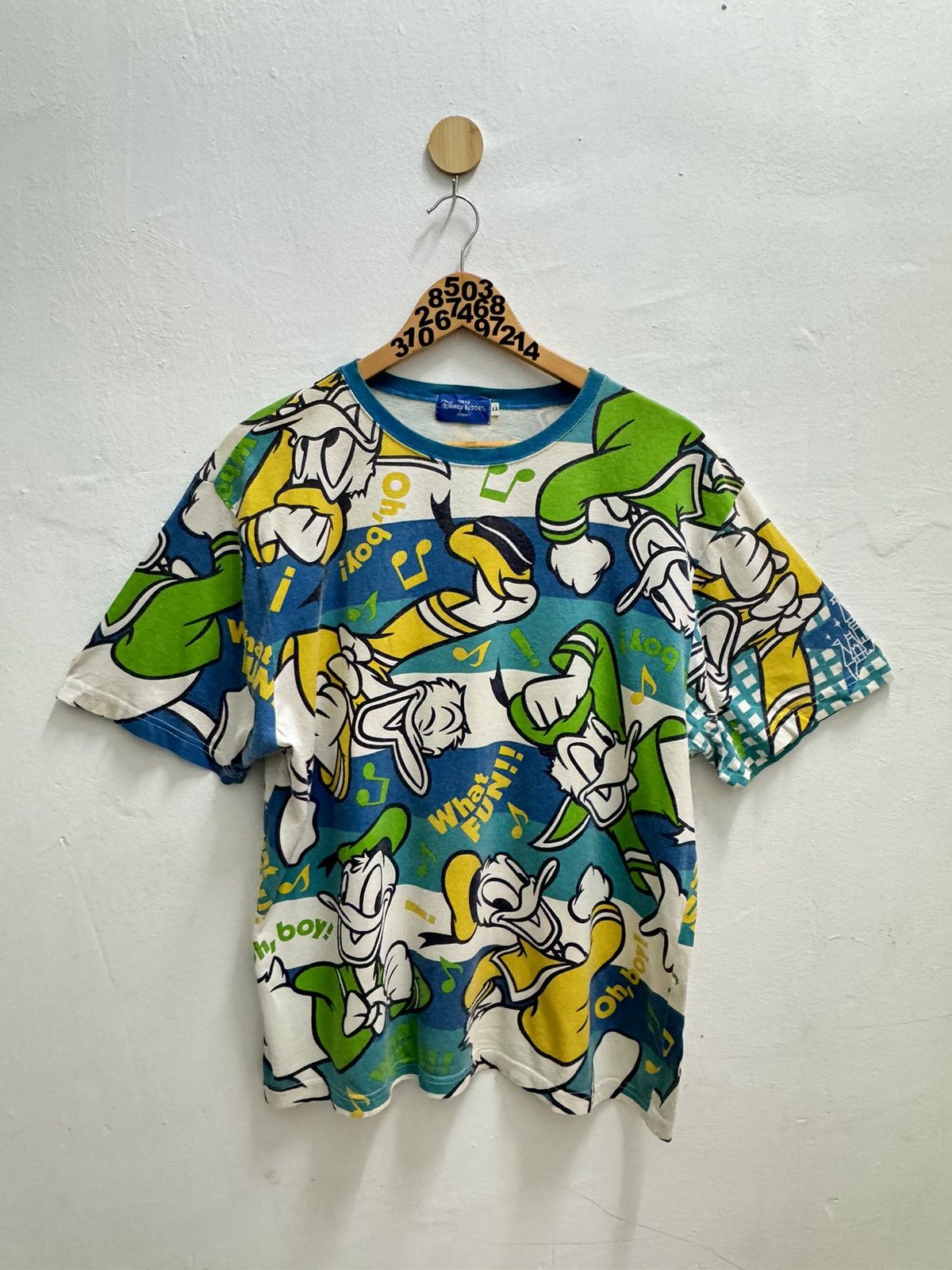 Disney VINTAGE DONALD DUCK TOKYO DISNEY ALL OVER PRINT TEE Size US L / EU 52-54 / 3 - 1 Thumbnail