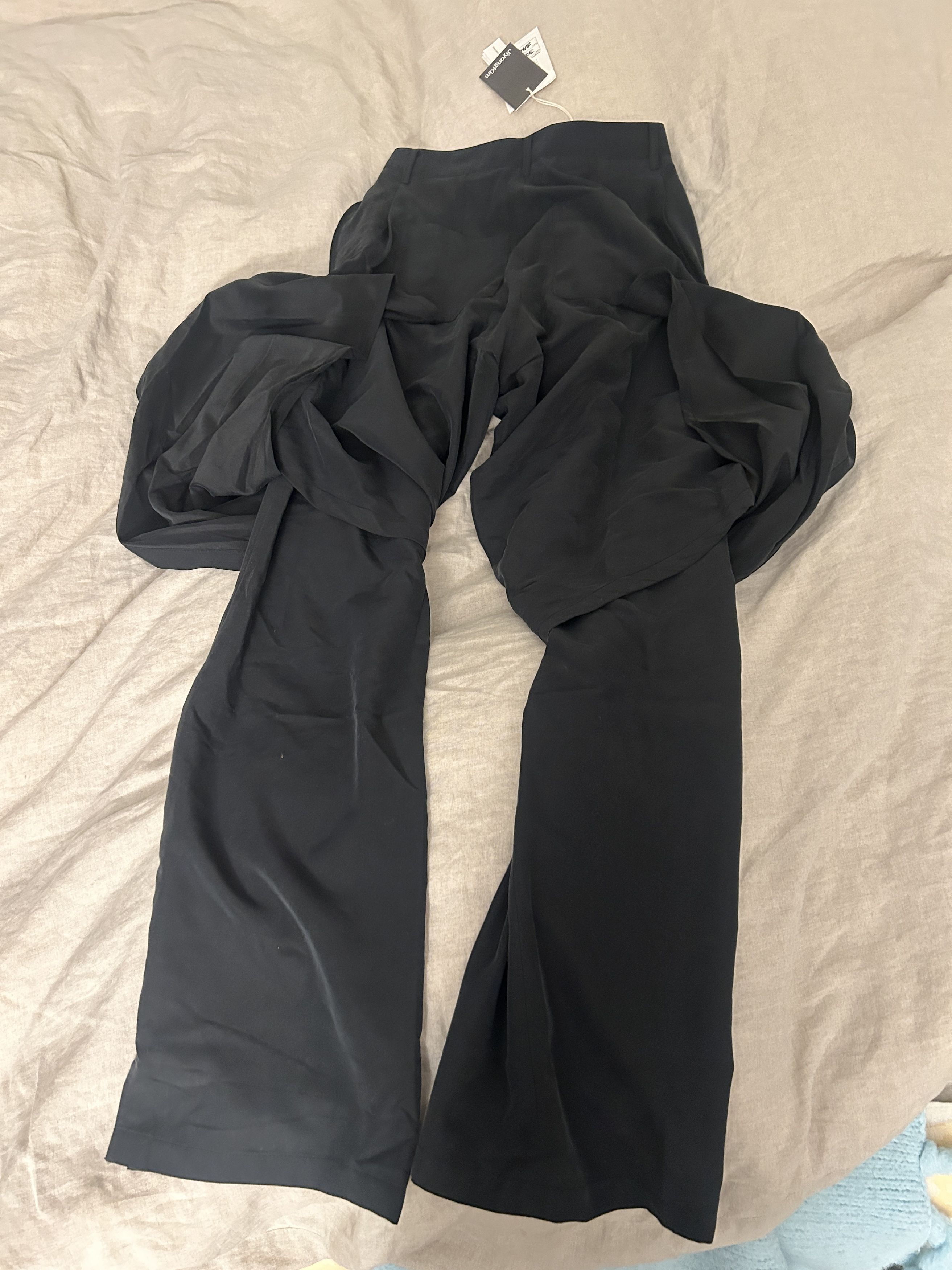 JiyongKim JiyongKim black draped layer trouser pants Size US 30 / EU 46 - 4 Thumbnail