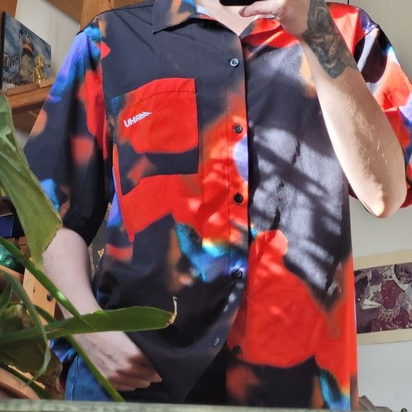 Zara Zara Rhuigi Shirt Men's S Black Tie Dye Abstract Art Size US S / EU 44-46 / 1 - 7 Thumbnail