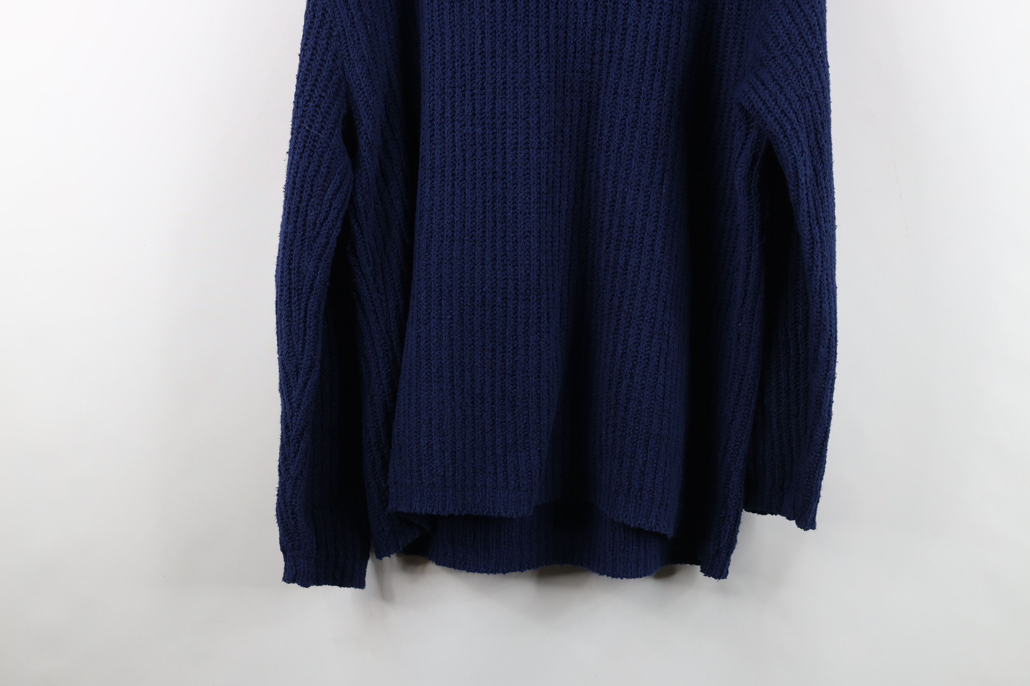 Vintage Vintage 90s Streetwear Chunky Ribbed Knit Sweater Blue USA Size L / US 10 / IT 46 - 8 Thumbnail
