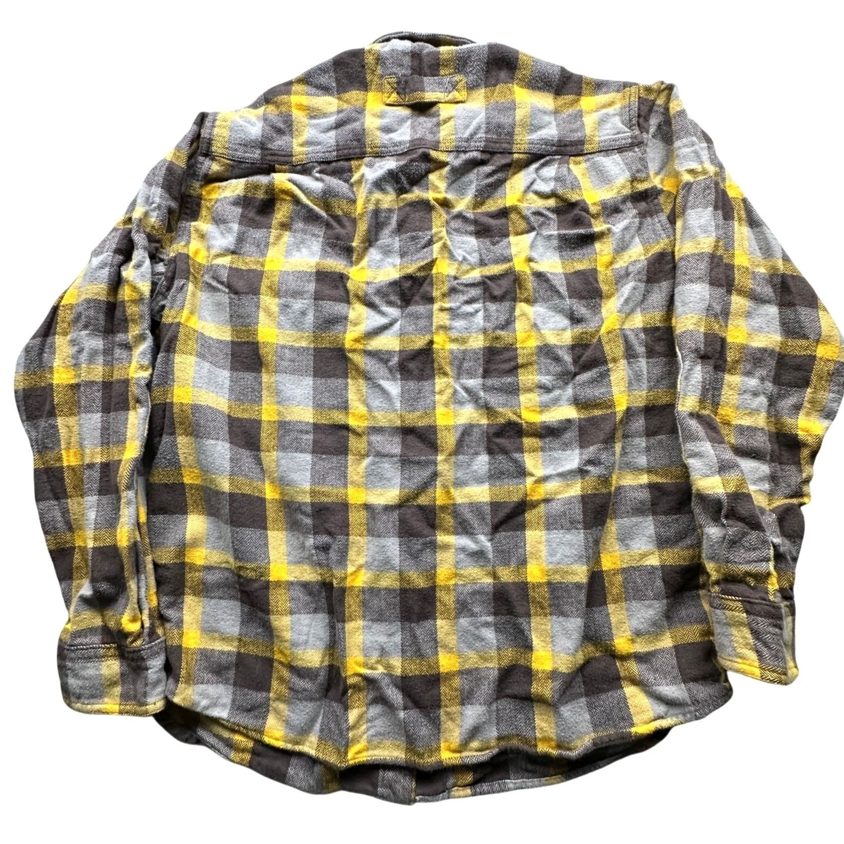 Vintage Woolrich Oxbow Bend Flannel Shirt Mens Large Long Sleeve Plaid Yellow Gray 6111 Size US L / EU 52-54 / 3 - 2 Thumbnail