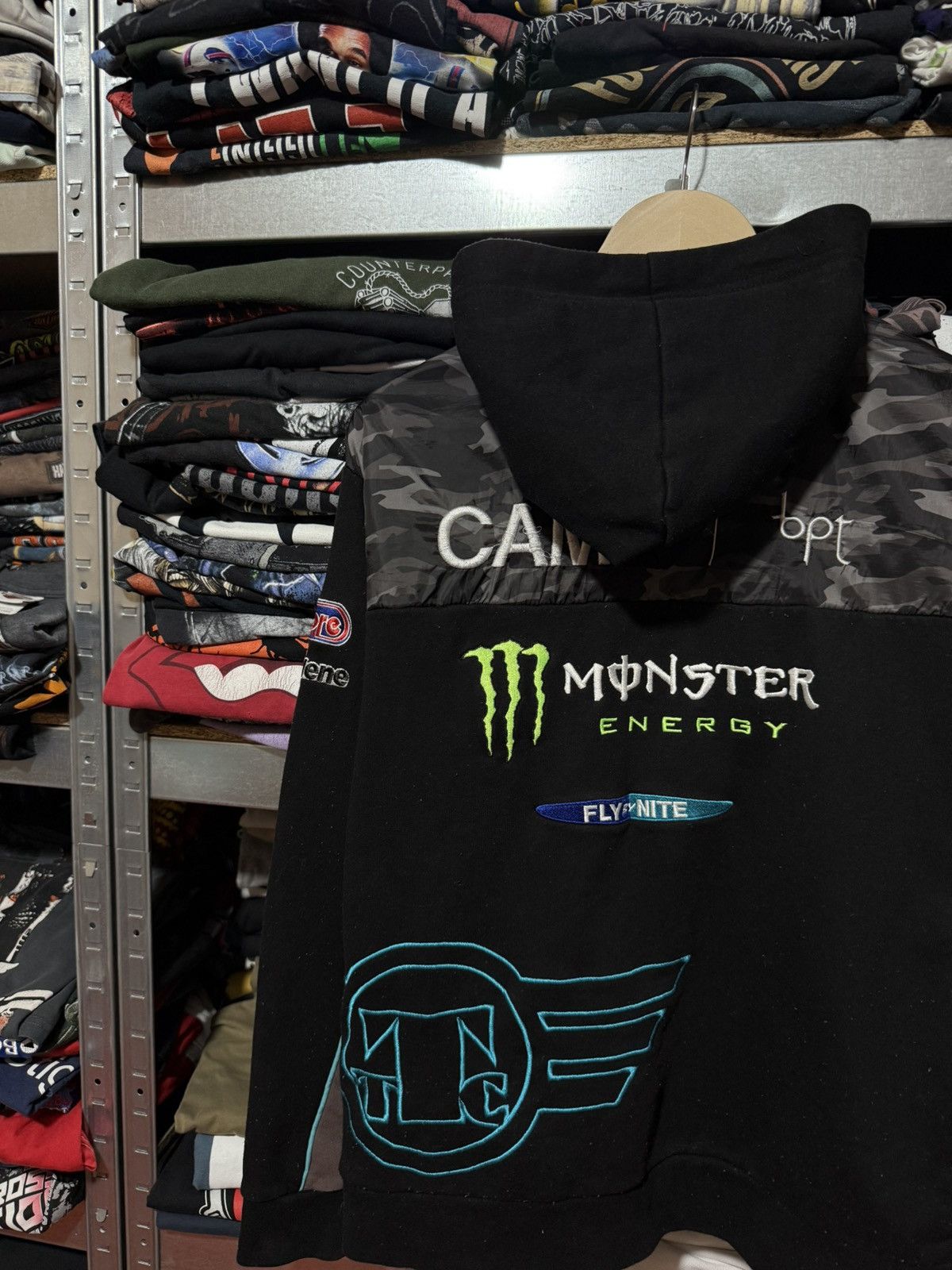 Vintage Monster Energy Racing Zip Hoodie TTC By Keith Flint Size US S / EU 44-46 / 1 - 4 Thumbnail