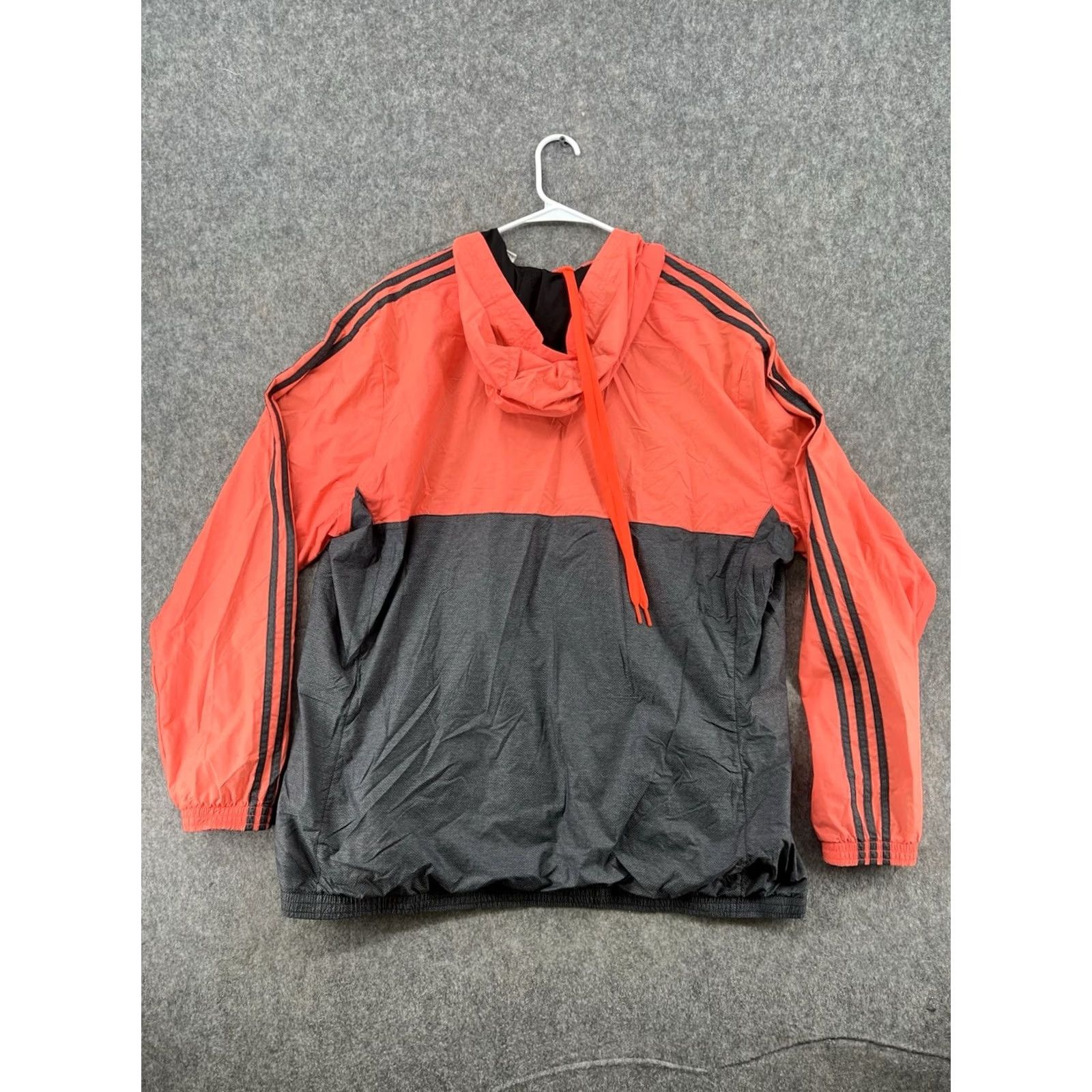Adidas Adidas Hooded Windbreaker Jacket Neon Coral Black Full Zip 2XL Men’s Jacket Windbreaker Regular Size Coral Neon Black Adidas Size US XXL / EU 58 / 5 - 6 Thumbnail