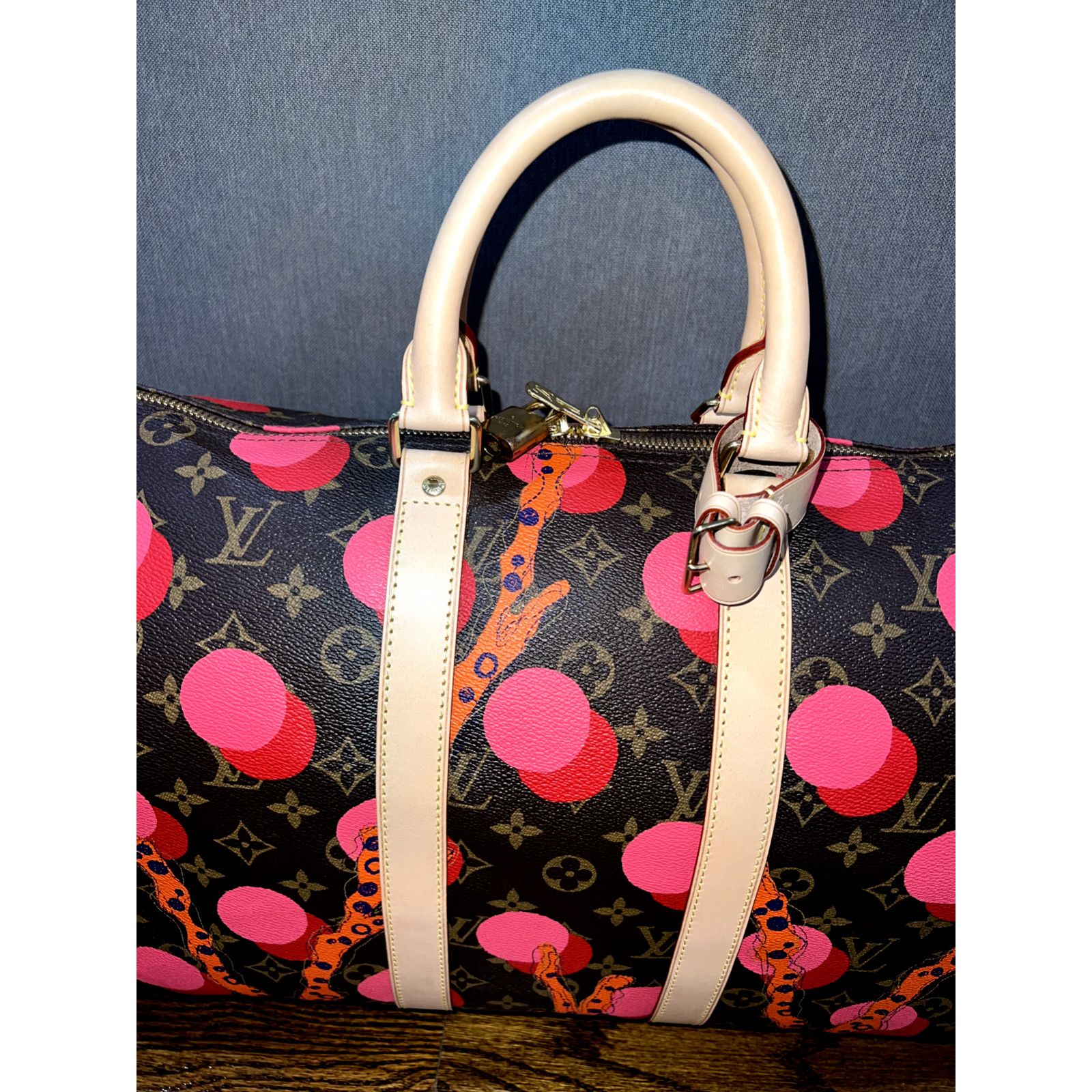 Louis Vuitton Louis Vuitton Ramages Monogram Brown Red Pink Travel Bag Size ONE SIZE - 4 Thumbnail