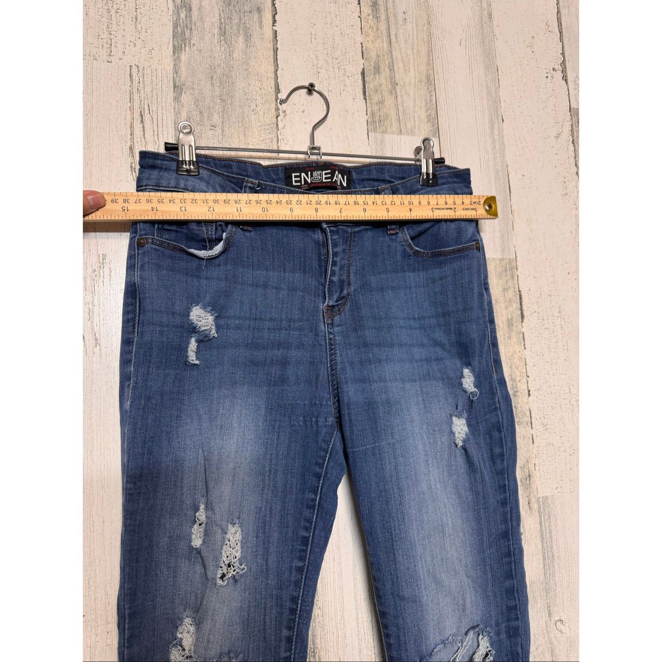 Other ENJEAN Distressed Skinny Jeans Medium Wash Size 9 Women’s Size 32" / US 10 / IT 46 - 8 Thumbnail
