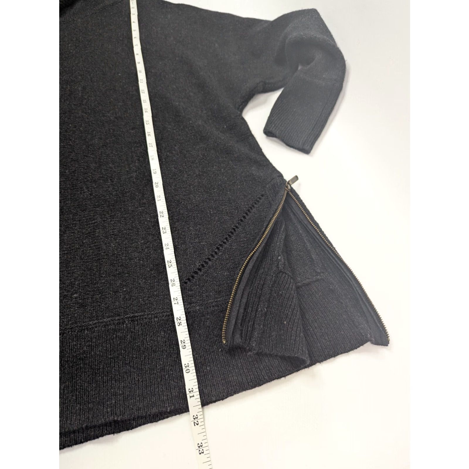 Soft Surroundings Soft Surroundings Black Cowl Neck Modal Wool Cashmere Knit Sweater One Size Size ONE SIZE - 5 Thumbnail