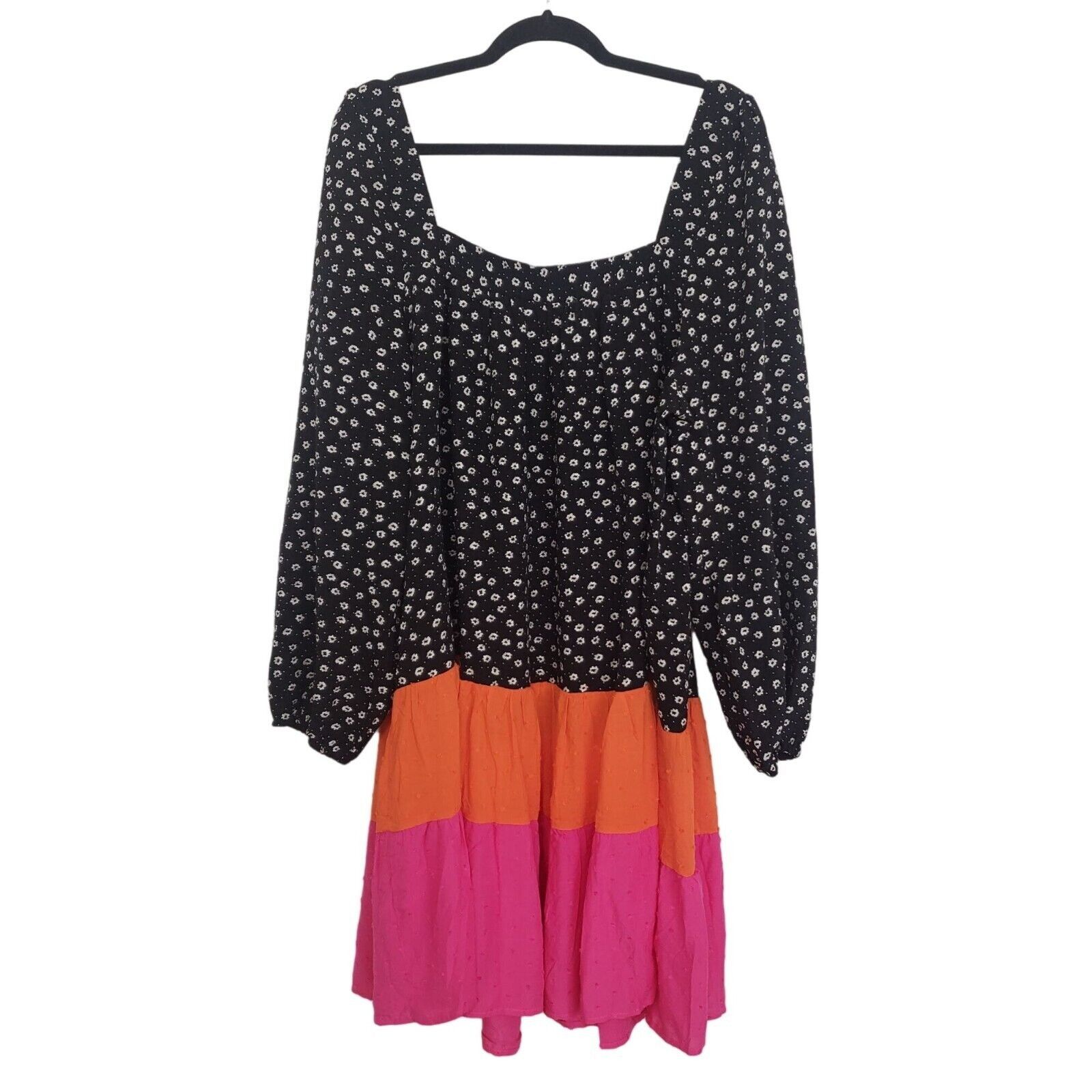 Designer Oddy Dress Womens Size 2XL Black Pink Colorblock Swiss Dot Size XXL / US 16-18 / IT 52-54 - 7 Thumbnail