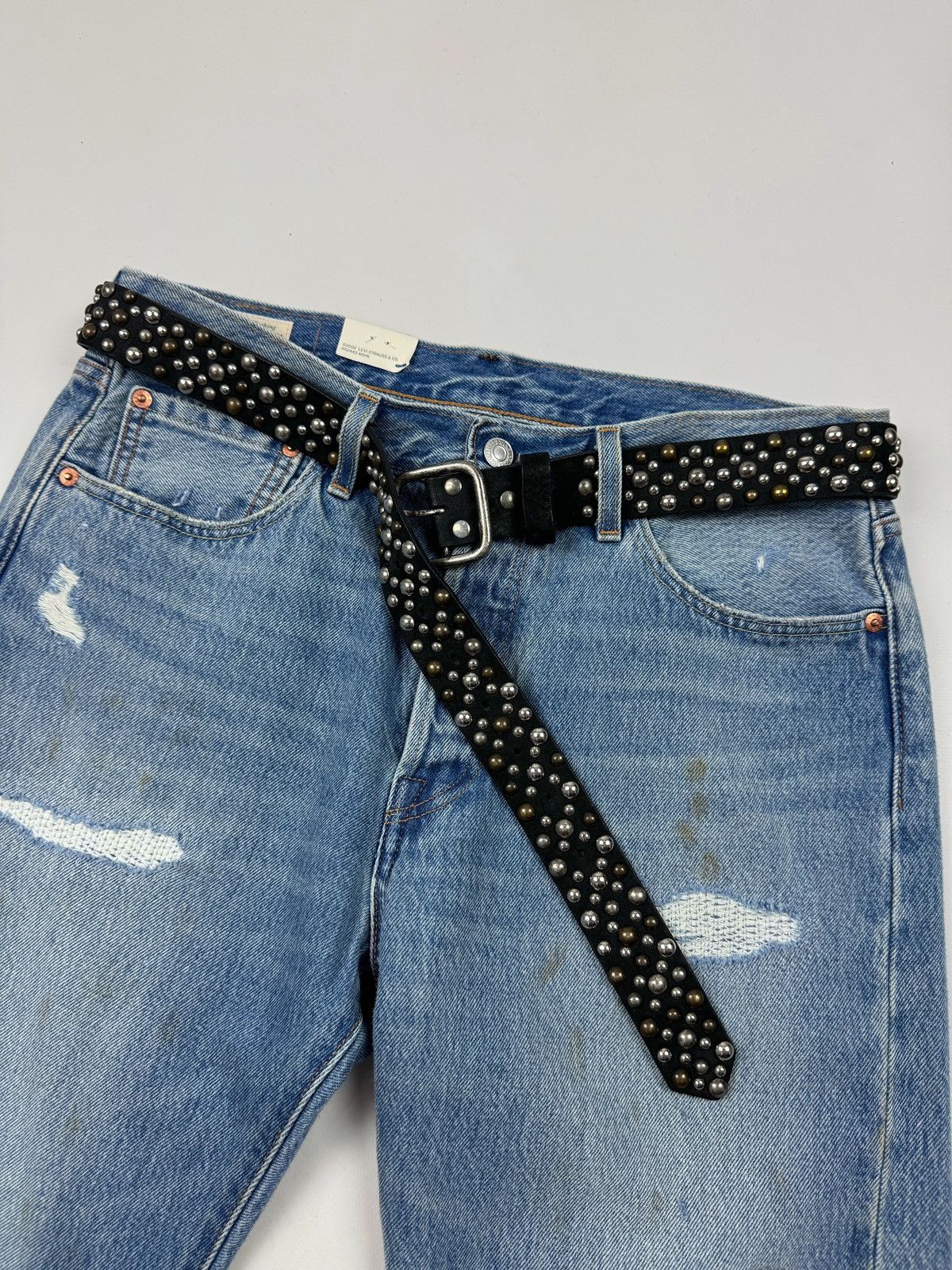 Daniele Alessandrini Daniele Alessandrini Studded Leather Belt Size ONE SIZE - 1 Thumbnail