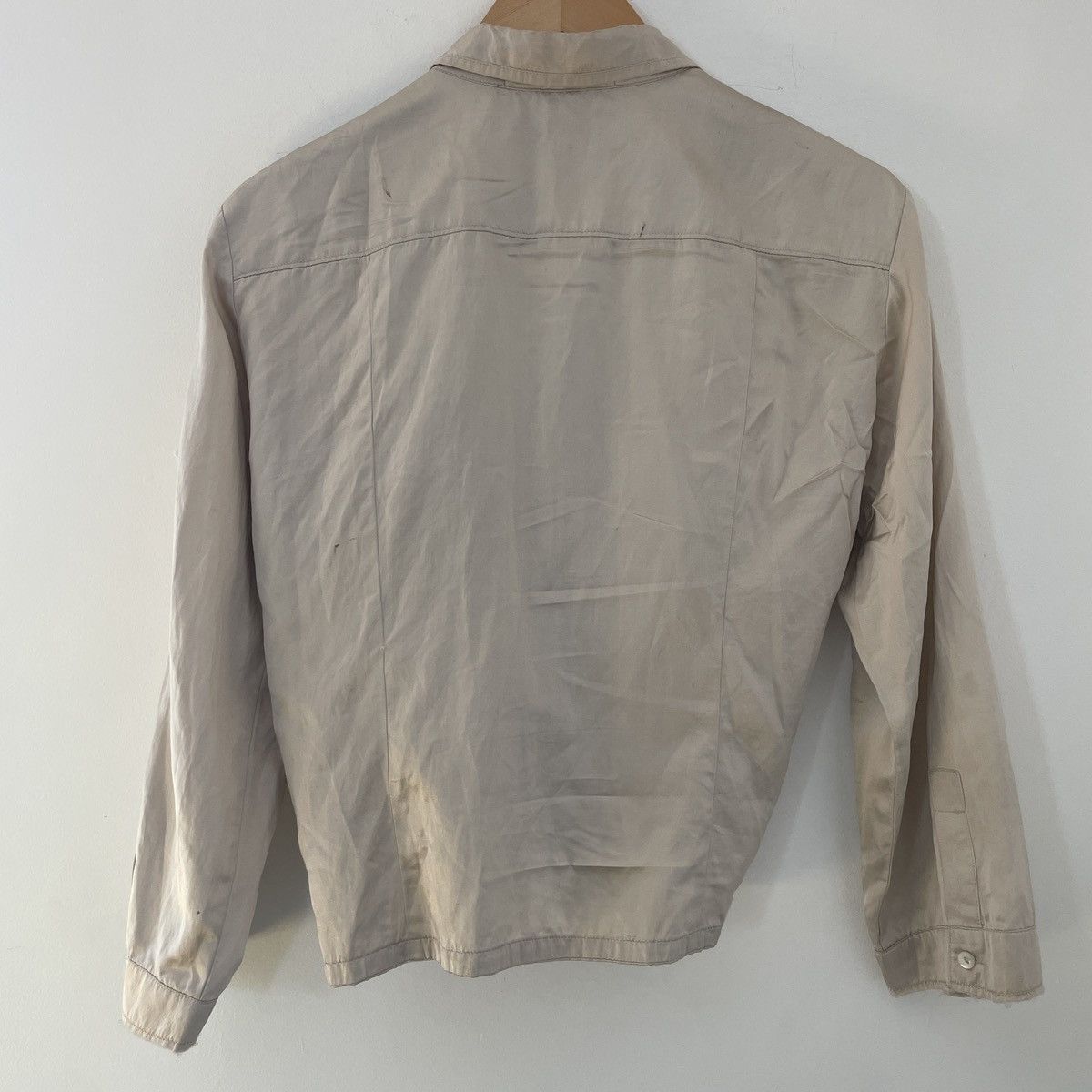 Marithe + Francois Girbaud Marithe Girbaud tie front crop top blouse taupe silk cotton Size S / US 4 / IT 40 - 5 Thumbnail