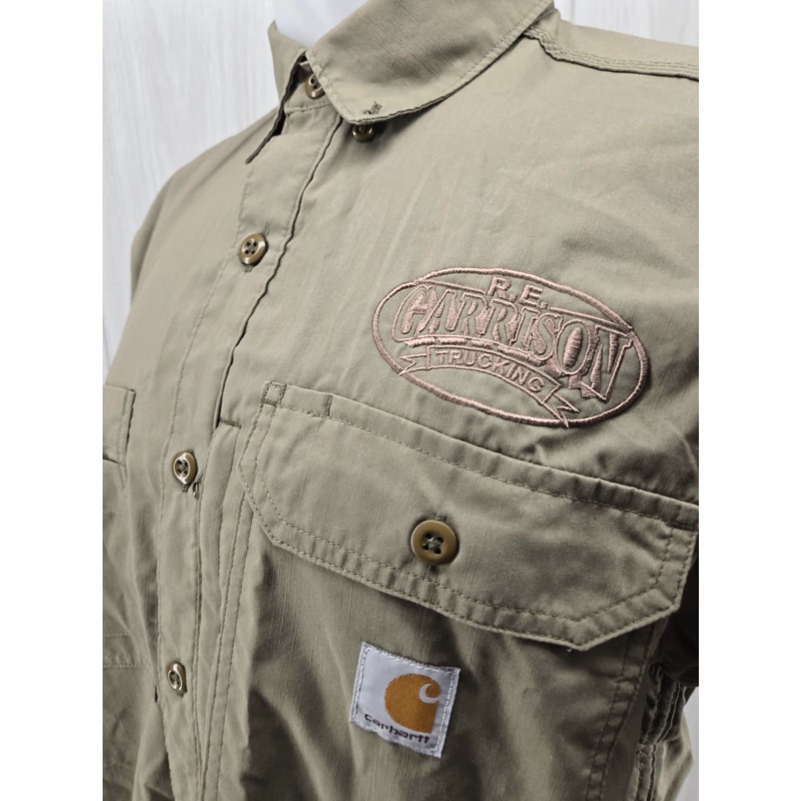Carhartt Carhartt Force Button Up Shirt Long Sleeve Green Medium Relaxed Fit Mens Size US M / EU 48-50 / 2 - 4 Thumbnail
