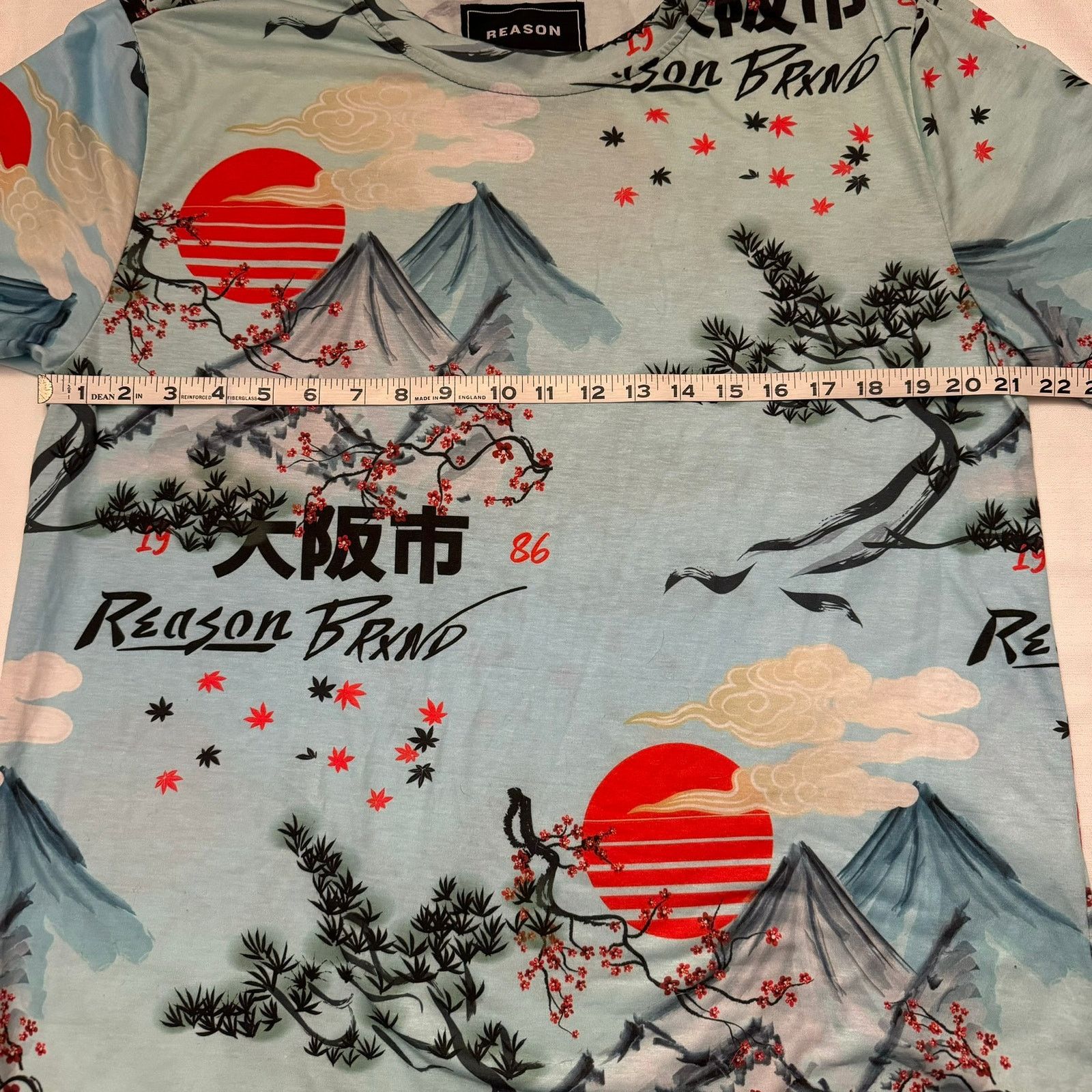 Reason Reason Brand Clothing NY Tee Shirt Japan Cherry Blossom Sz L Size US L / EU 52-54 / 3 - 3 Thumbnail