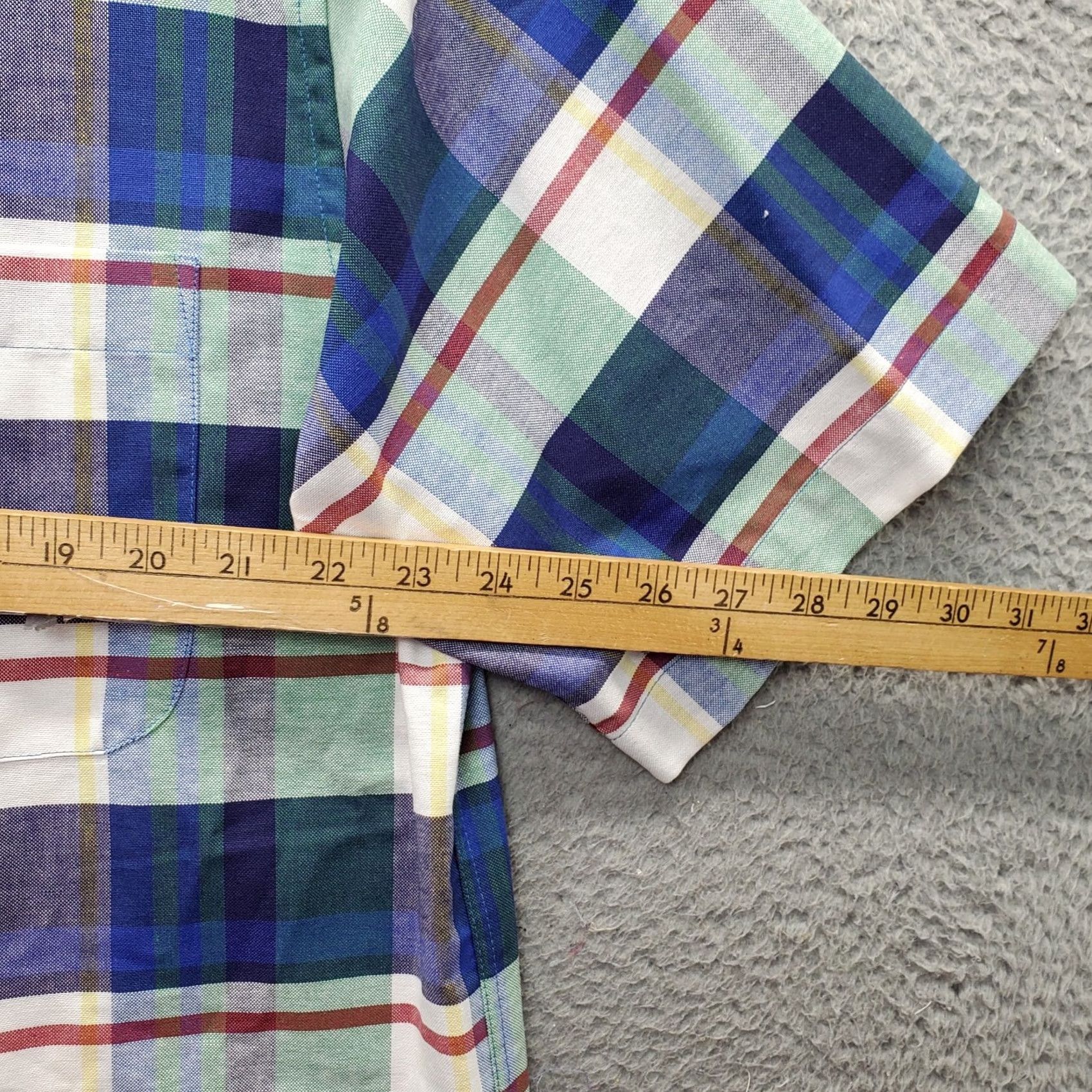 Vintage John Ashford Shirt Mens L Multi Plaid Oxford Collar Button-Down EUC Size US L / EU 52-54 / 3 - 4 Thumbnail