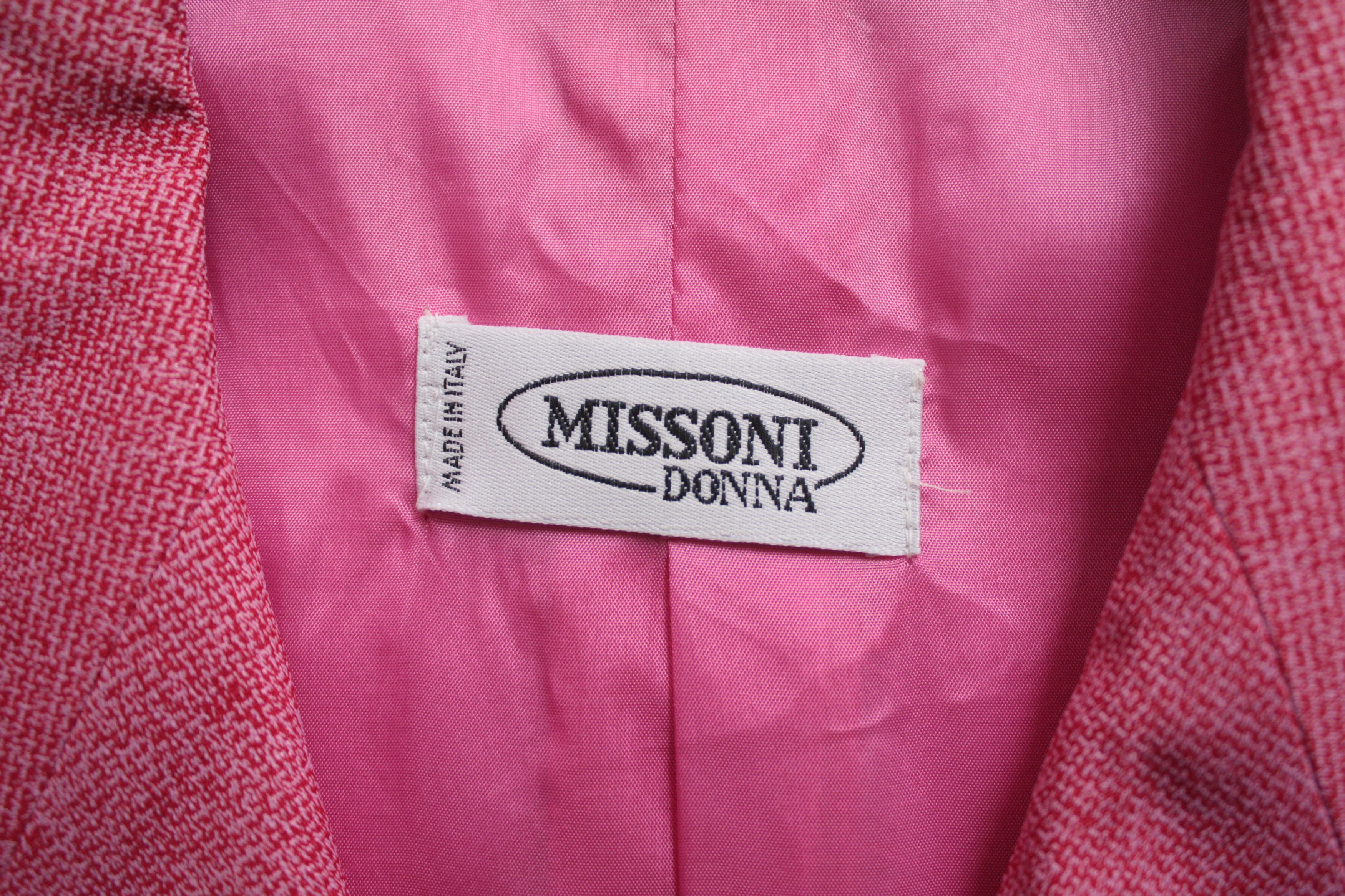 Missoni Missoni Donna Pink Casual Blazer Women's 14 Made In Italy Size XL / US 12-14 / IT 48-50 - 4 Thumbnail