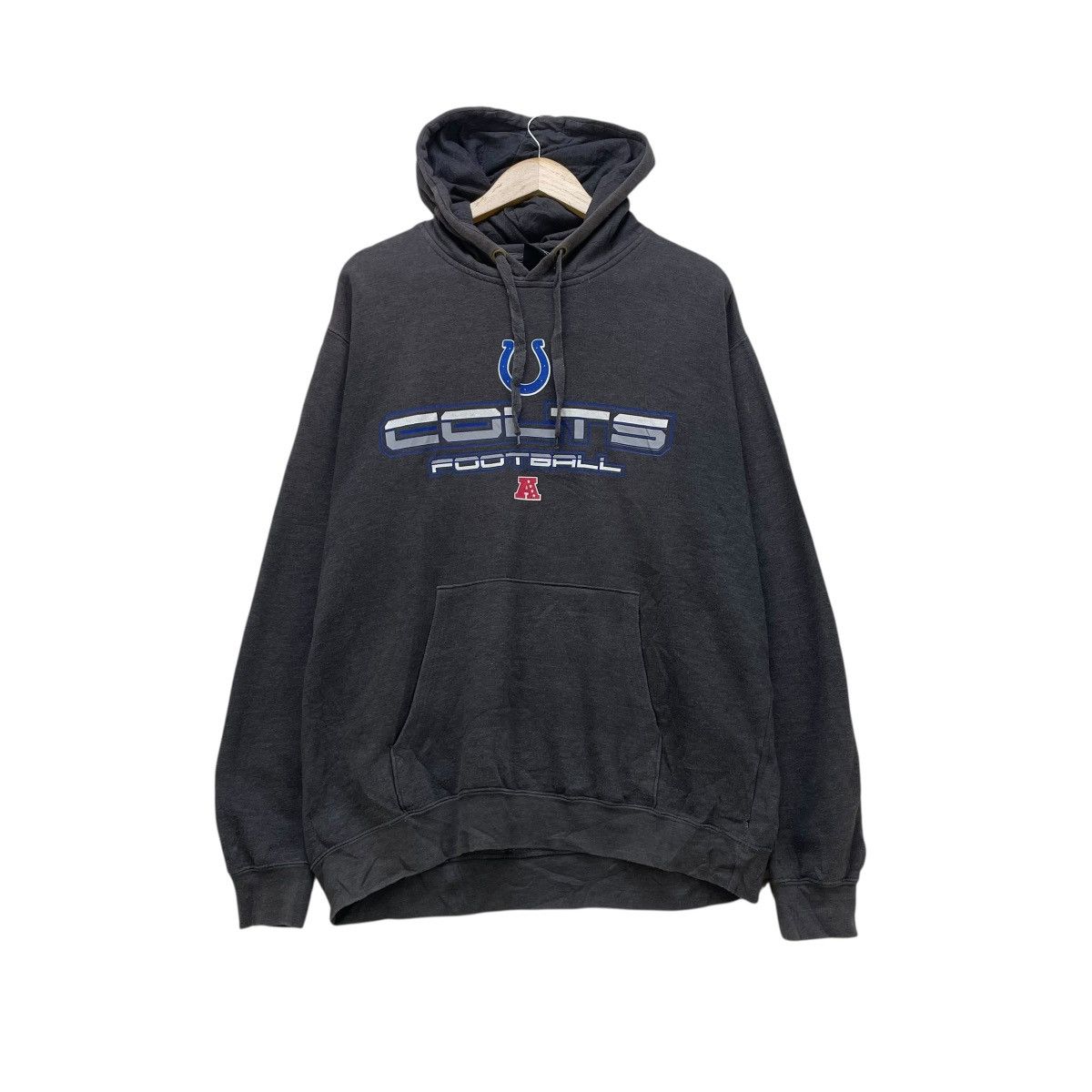 NFL 💥Vintage NFL Colts Football Hooded Pullover Hoodie Size US M / EU 48-50 / 2 - 1 Thumbnail