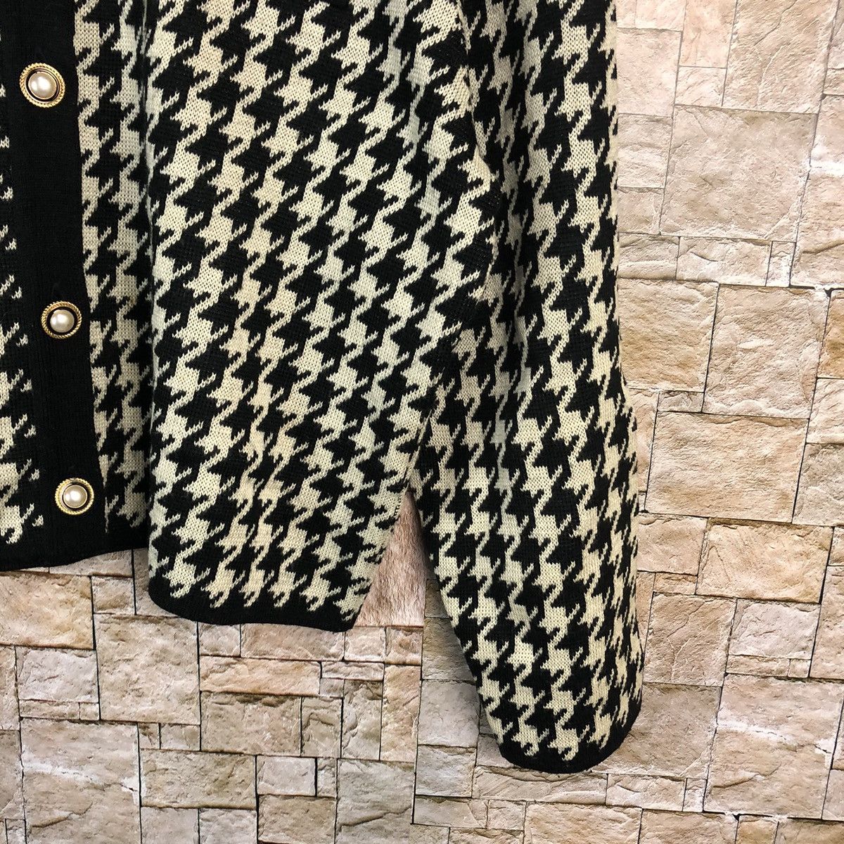 Japanese Brand Metal Toe Black Cardigan Knitwear #A935 Size M / US 6-8 / IT 42-44 - 8 Thumbnail