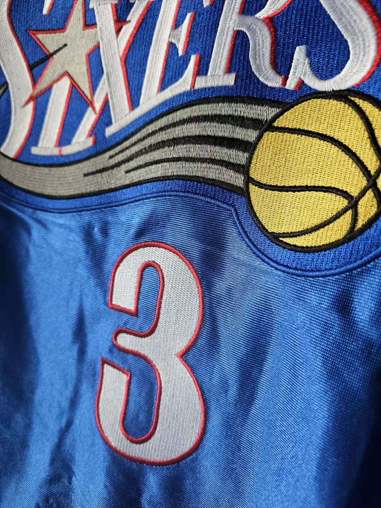 NBA Philadelphia 76ers #3 Allen Iverson Jersey Blue Size US L / EU 52-54 / 3 - 3 Thumbnail