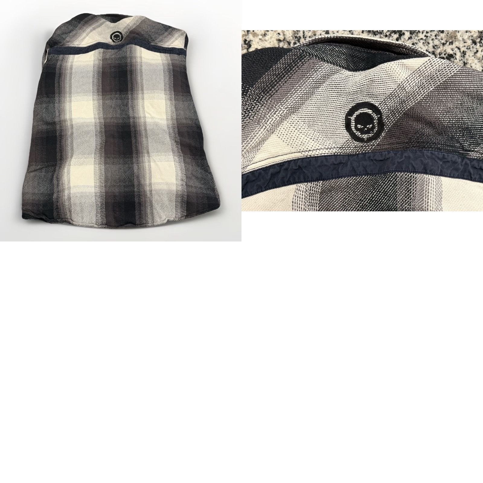 Harley Davidson VINTAGE Harley Davidson Men's Shirt Jacket Shacket Cotton Plaid 3XL Biker Motorcycle Winter Fall Spring Size US XXL / EU 58 / 5 - 8 Thumbnail