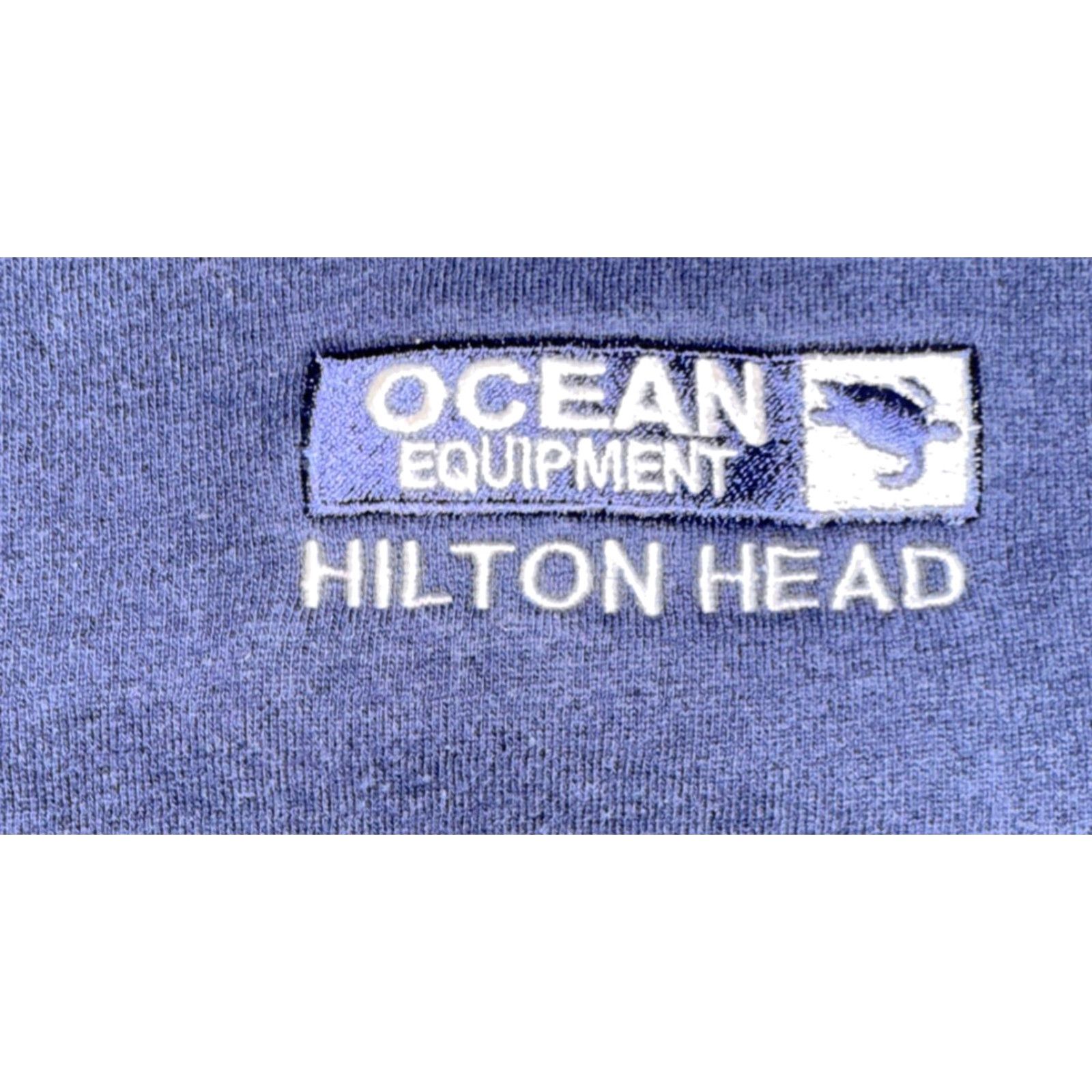 Vintage VINTAGE Hilton Head Shirt Co Sweatshirt Men XXL Navy Pullover V-Neck Fleece Logo 90s Beach Classic USA Shirt Size US XXL / EU 58 / 5 - 5 Thumbnail
