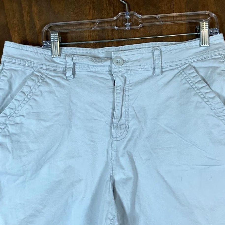 Eddie Bauer Eddie Bauer Womens Shorts Gray Midi Casual Wear Stretch 14 Bermuda Flat Front Activewear Casual Womens Shorts Gray 14 Size 36" / US 14 / IT 50 - 2 Thumbnail
