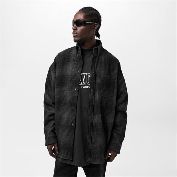 Balenciaga Oversize Check Shirt Size US XL / EU 56 / 4 - 3 Thumbnail