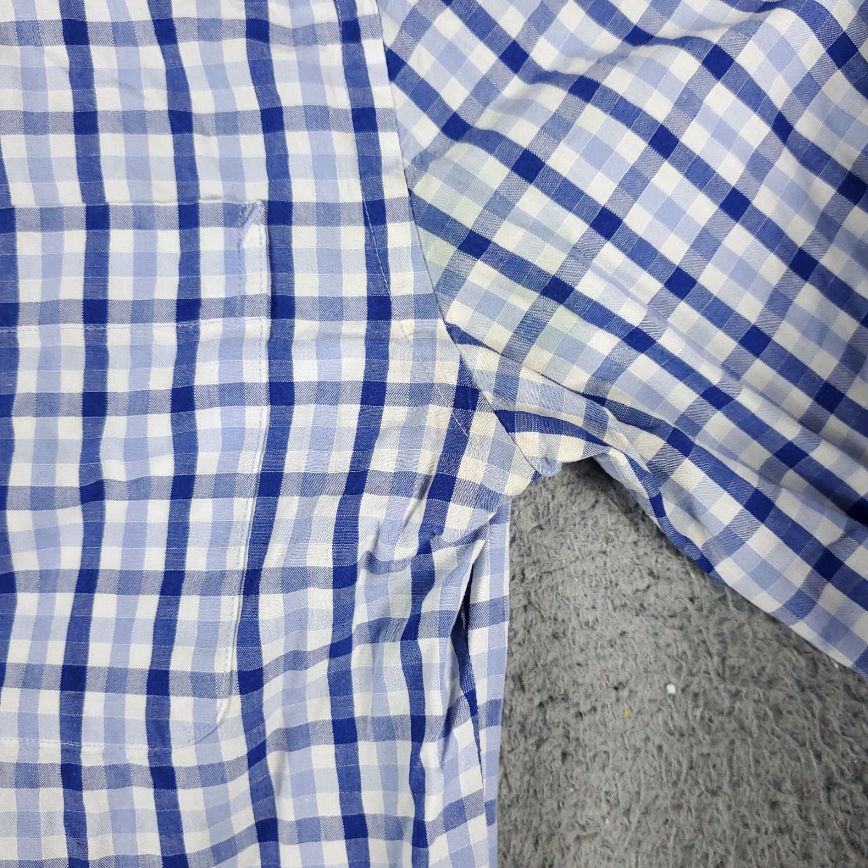 Tommy Hilfiger Tommy Hilfiger Blue Plaid Dress Shirt Men’s 15.5 Long Sleeve Button Up Size 40R - 4 Thumbnail