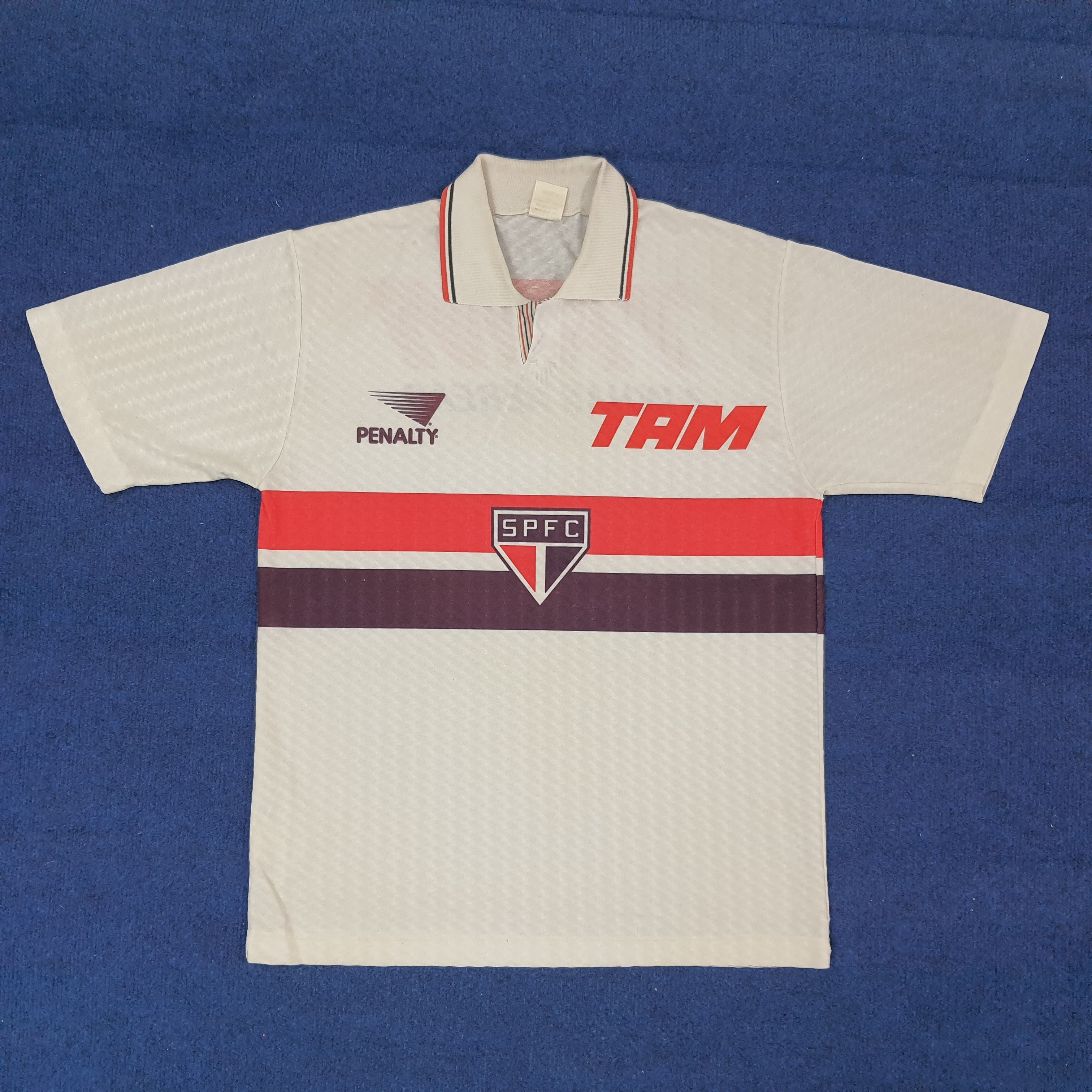 Penalty Penalty Leonardo São Paulo Home Football 90s Jersey C223N49 Size US M / EU 48-50 / 2 - 1 Thumbnail