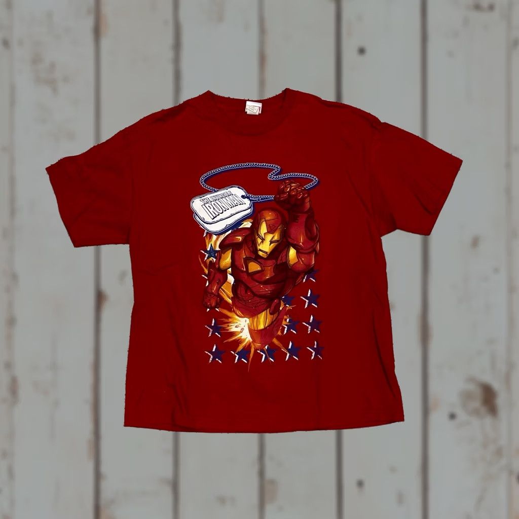 Vintage VINTAGE Marvel Iron Man Graphic T-Shirt Men XL Red Cotton 2000s Deadpool Spider-Man | Comics Ú Size US XL / EU 56 / 4 - 1 Thumbnail