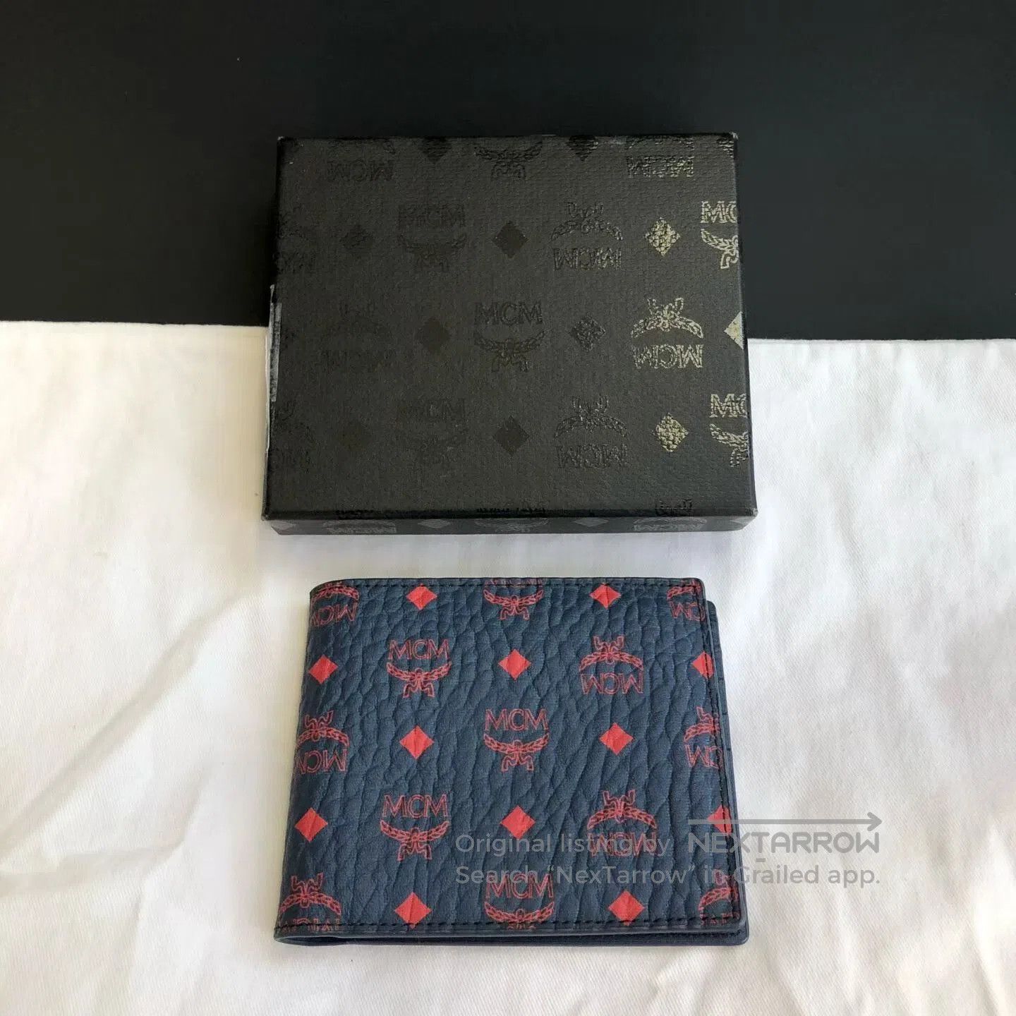 MCM Colorblock Monogram Fold Wallet.