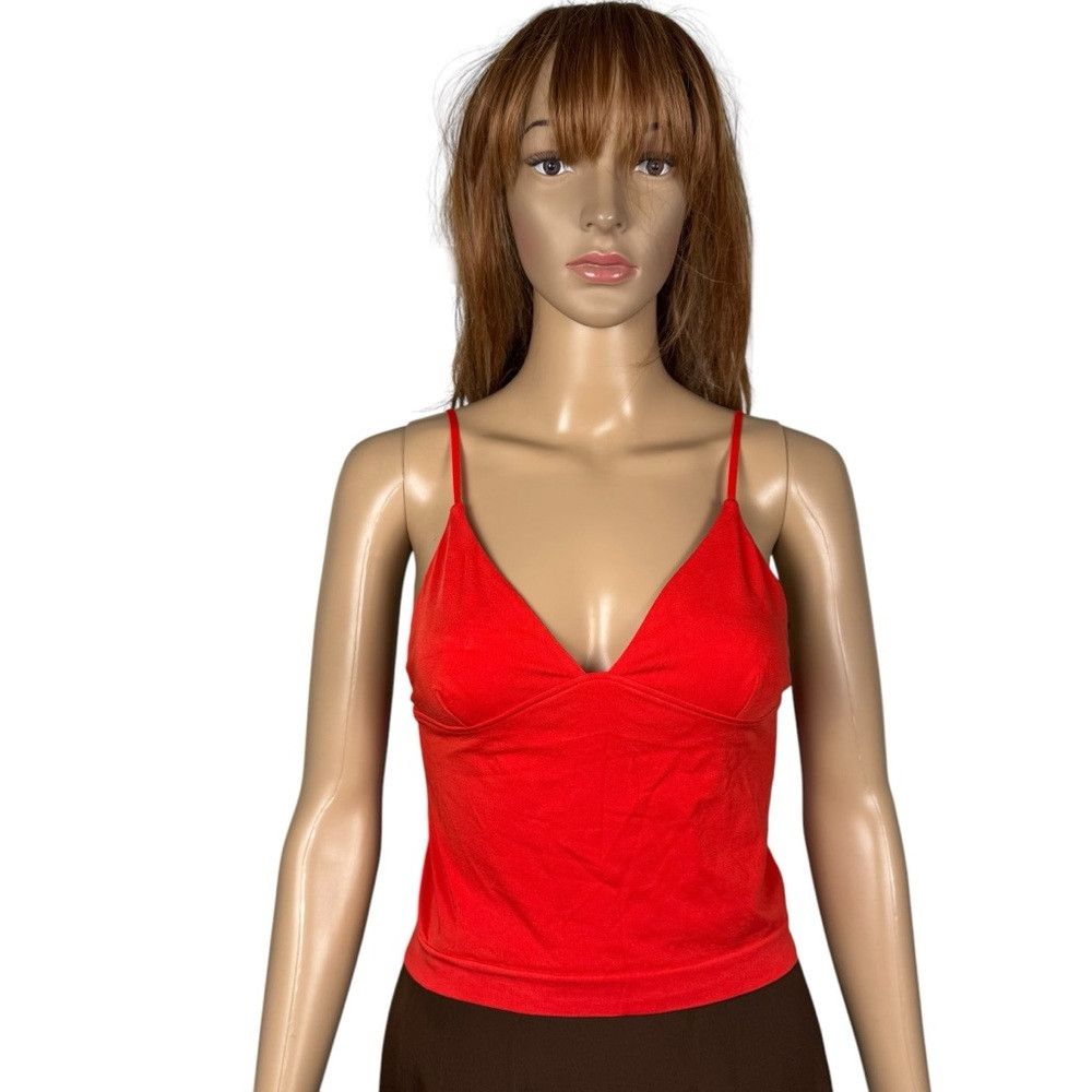 Free People New Free People Luna Tencel Triangle Red Cami Size M/L Size M / US 6-8 / IT 42-44 - 1 Thumbnail