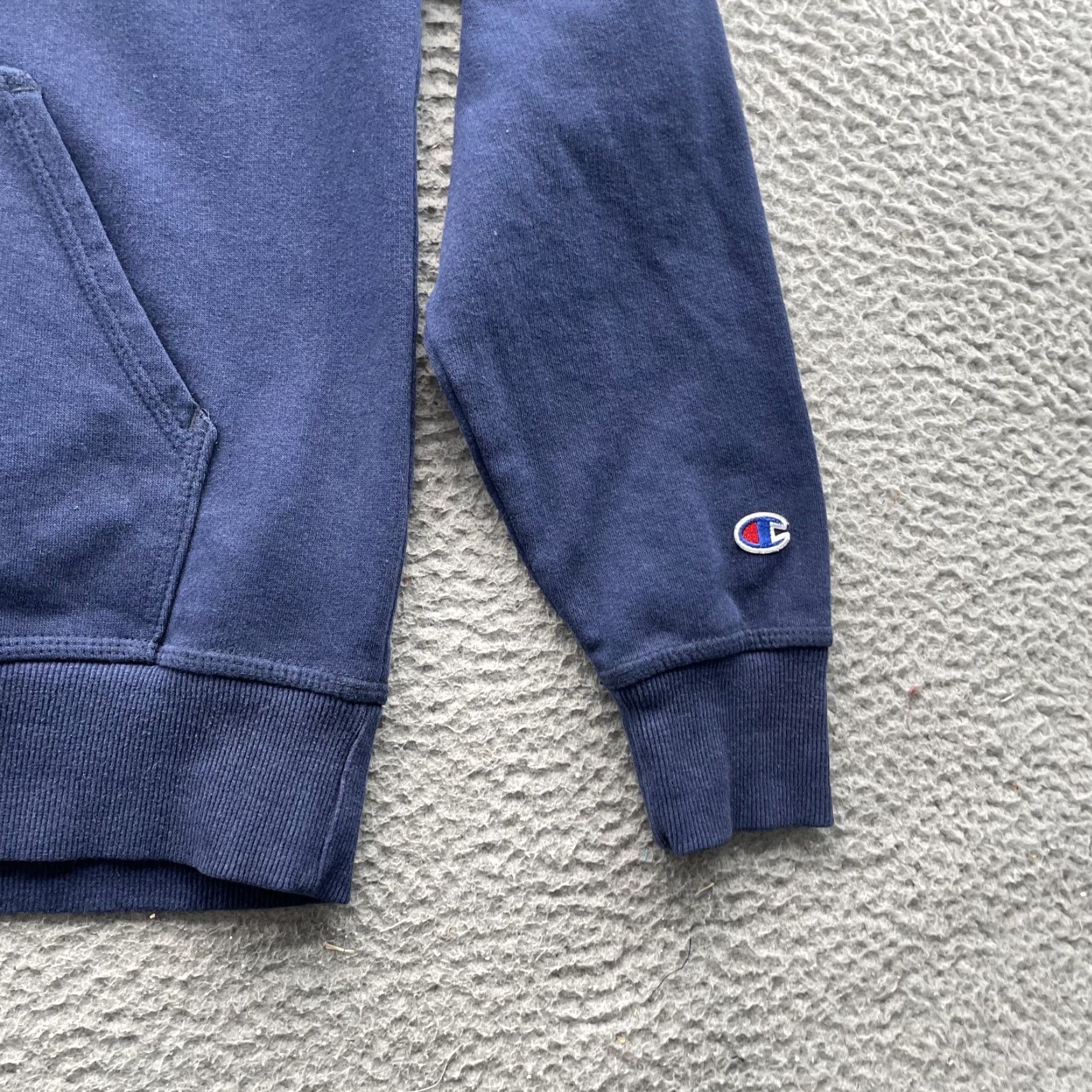 Champion Champion Hoodie Mens Small Gray Blue Sportswear Streetwear Gym 90s Theme Pockets Graphic Print Fleece Mock Neck Pullover Winter Seasonal Casual Size US S / EU 44-46 / 1 - 3 Thumbnail
