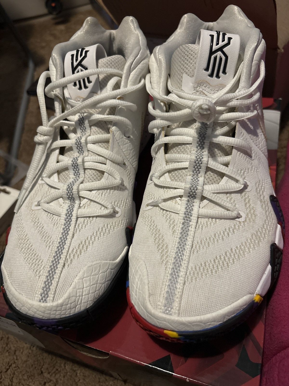 image of Nike Kyrie 4 ‘Ncaa Shoes in White, Men's (Size 9.5)