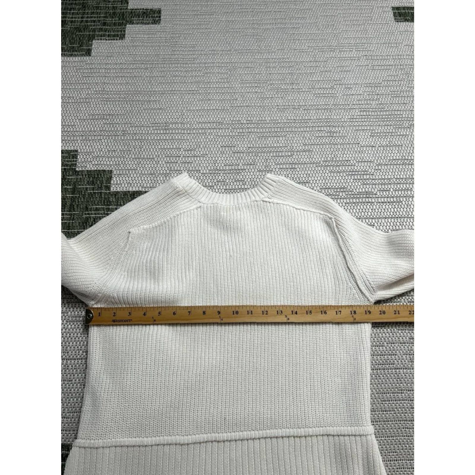 Anthropologie VINTAGE Anthropologie Pullover Sweater Womens Small White Ribbed Tight Knit Size S / US 4 / IT 40 - 6 Thumbnail