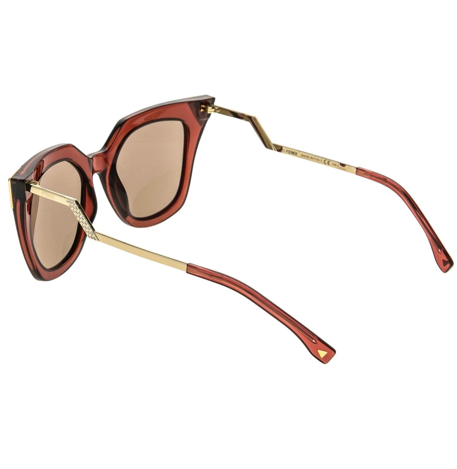 Fendi FENDI FF0060 0060 IRIDIA Red Translucent Gold Sunglasses Size ONE SIZE - 8 Thumbnail