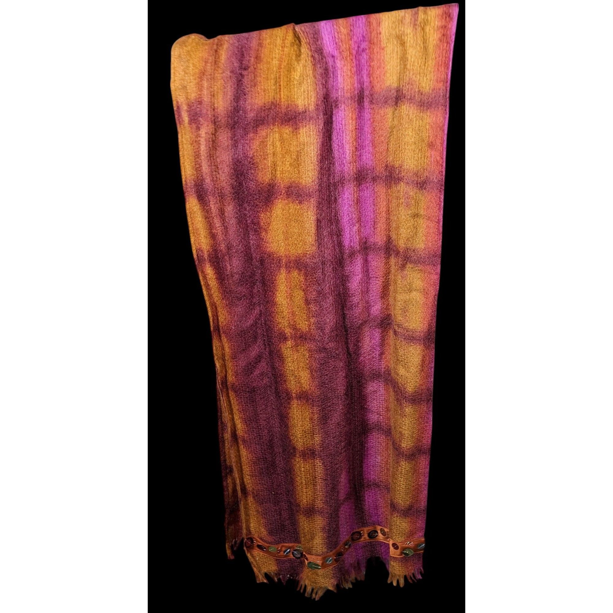 Other Tasouris Sunset Square Tiedye Scarf With Sequin Accents Size ONE SIZE - 1 Thumbnail