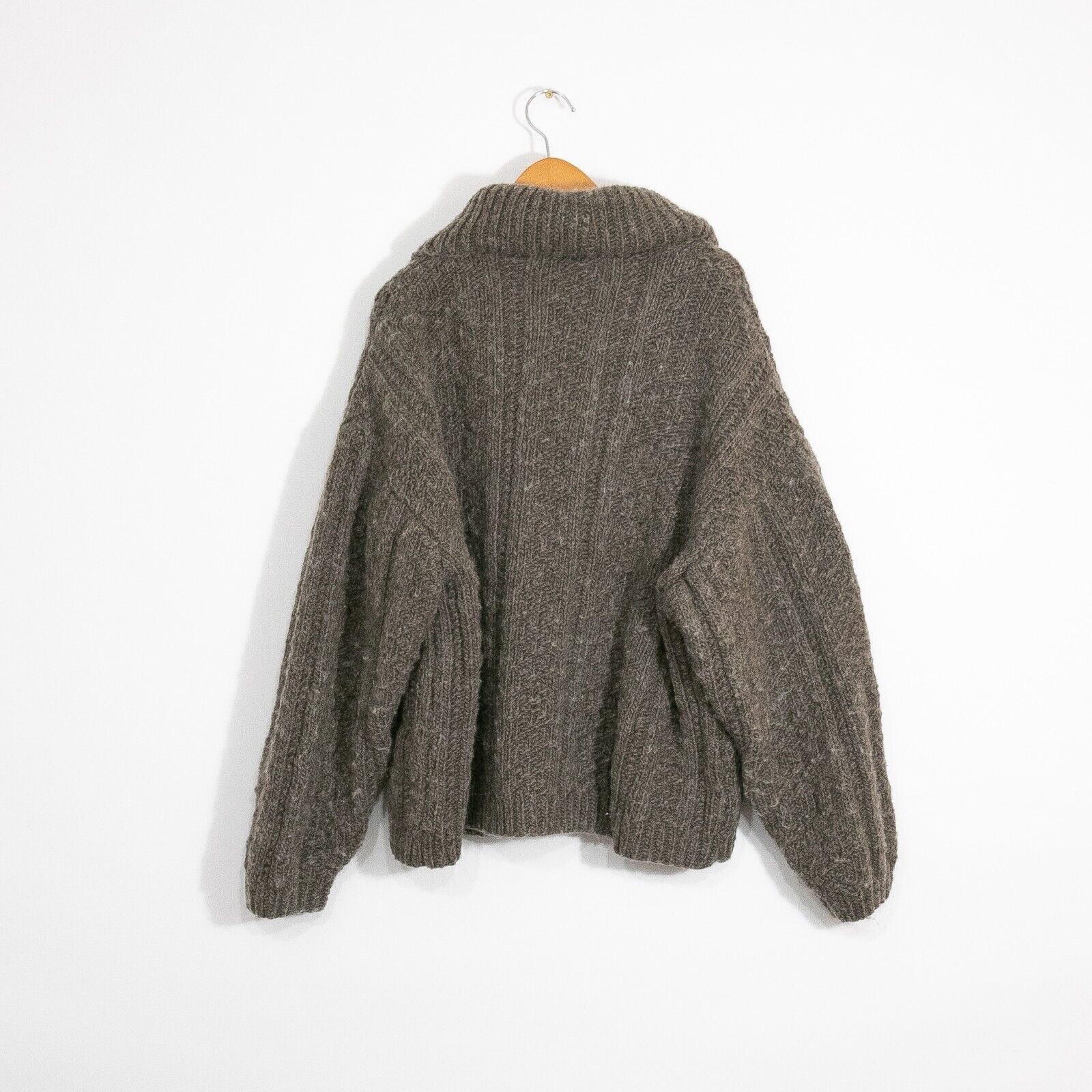 Vintage Vintage Shawl Collar Wool Cardigan Sweater Mens 2XL - Brown Size US XXL / EU 58 / 5 - 4 Thumbnail