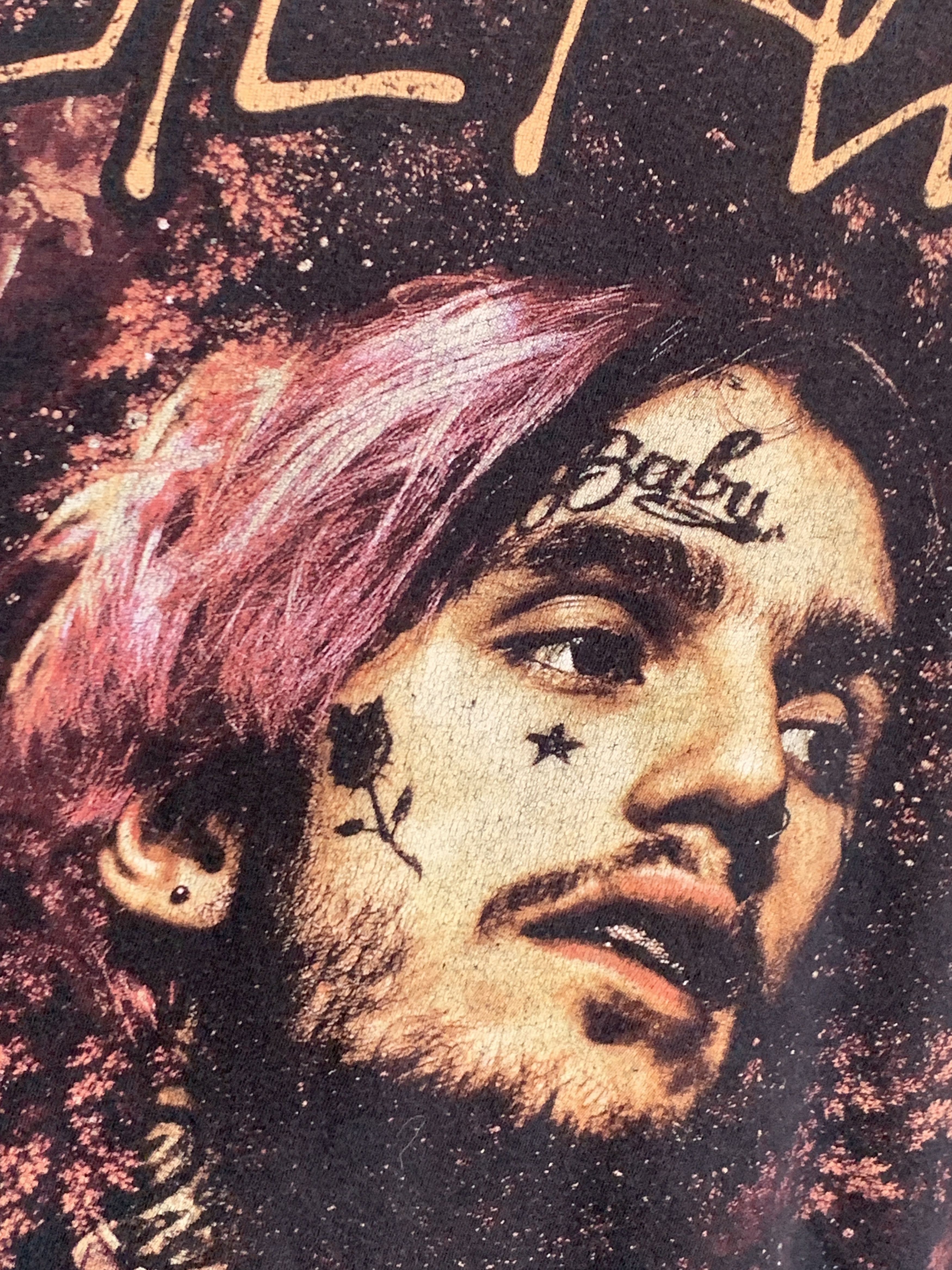 Rap Tees *RARE* Lil Peep Portrait Art Rap Tee Band T-Shirt - 2XL Size US XXL / EU 58 / 5 - 3 Thumbnail