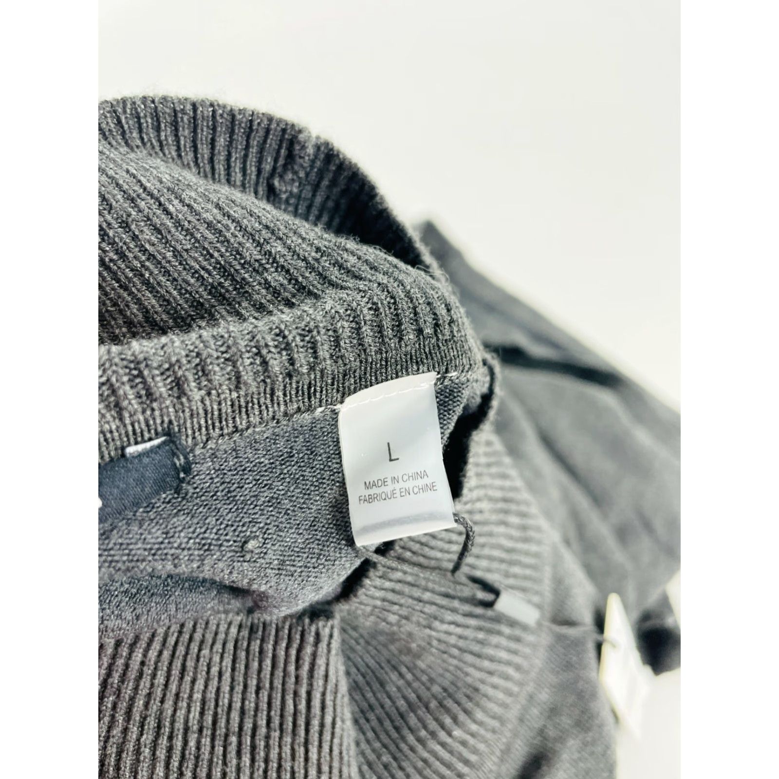 Vintage T Tahari Sweater Women's L Gray Pullover Long Sleeve Mock Neck NWT Rin Edge Size L / US 10 / IT 46 - 7 Thumbnail