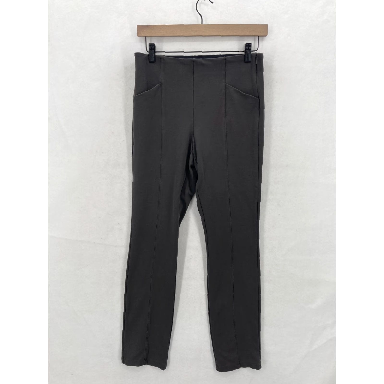 Athleta Athleta Siena Skinny Pants Womens 6 Gray Ponte Ankle Side Zip Pockets Workwear Size 28" / US 6 / IT 42 - 2 Thumbnail