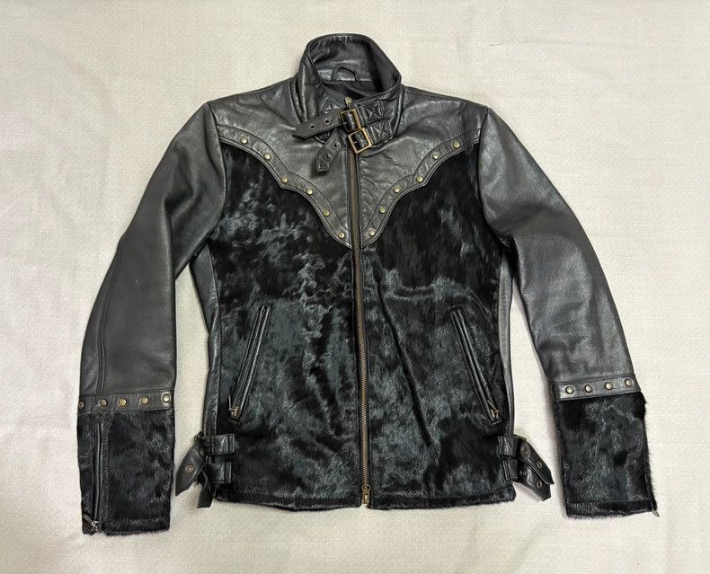 Yohji Yamamoto Vintage Mixed Material Leather Jacket-2506 Size M / US 6-8 / IT 42-44 - 4 Thumbnail