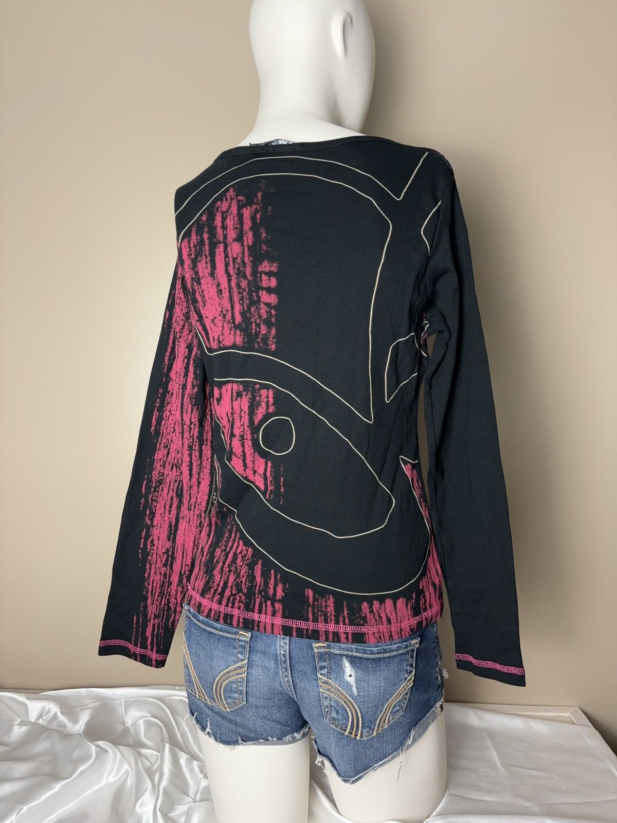 Vintage Printed Woman Avant garde Art Vintage Long sleeve top Size L / US 10 / IT 46 - 4 Thumbnail