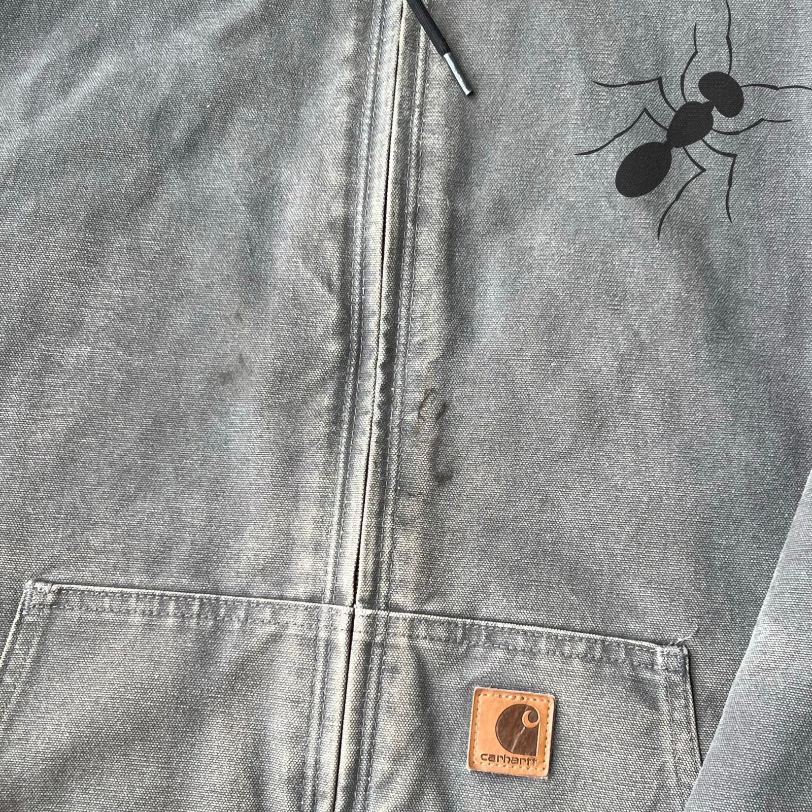 Carhartt × Vintage Carhartt J130 GVL gray hooded work wear jacket Size US XL / EU 56 / 4 - 2 Thumbnail