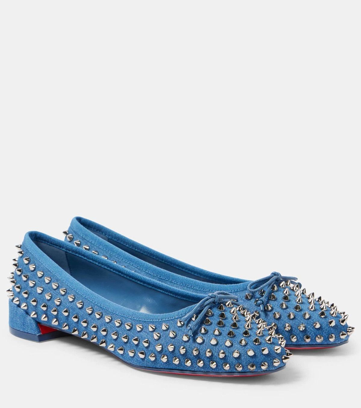 Christian Louboutin o1s1wg110925 Flats in Denim Size US 8.5 / IT 38.5 - 1 Thumbnail