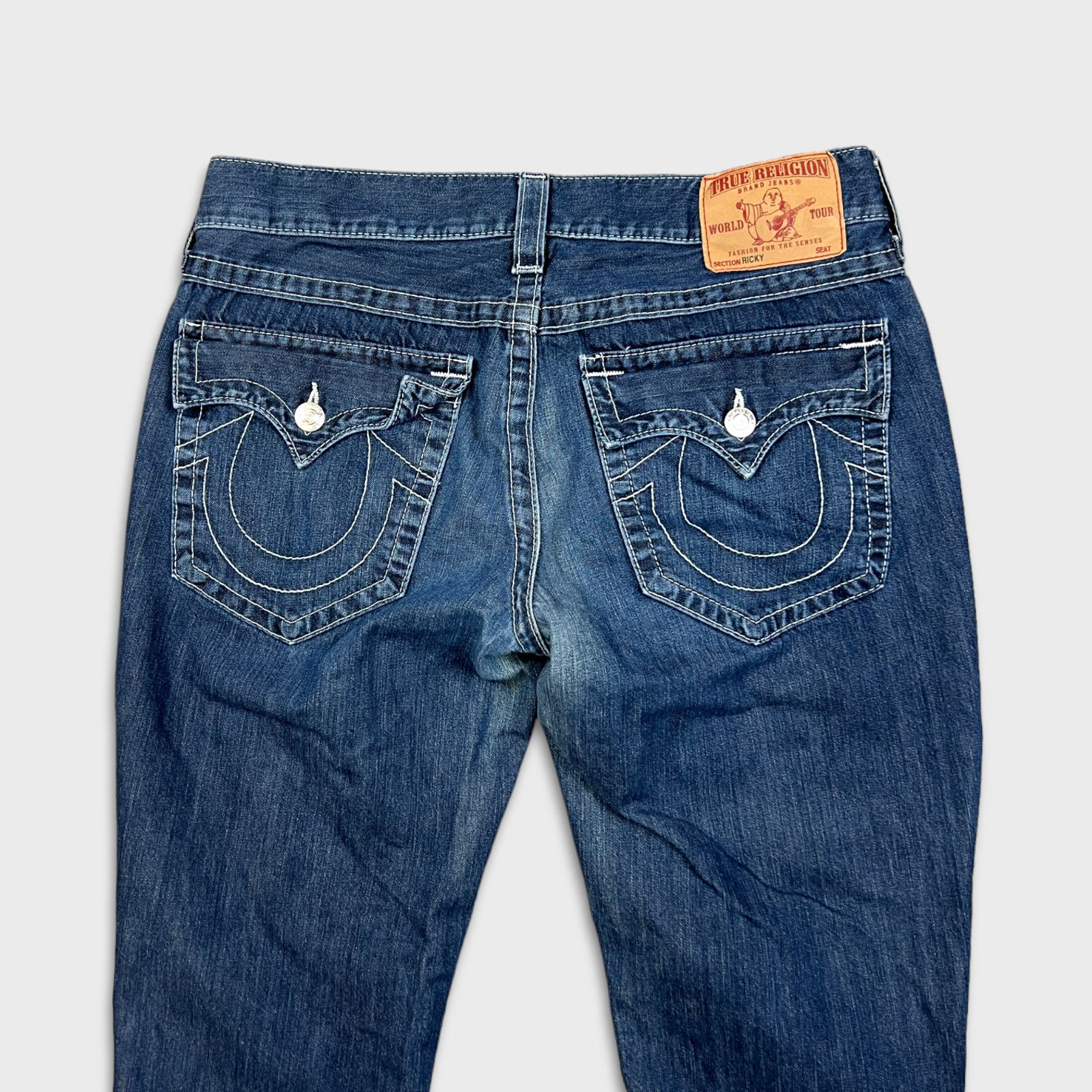 True Religion × Vintage True Religion Jeans 36x31 Ricky Straight USA Denim Pants Size US 36 / EU 52 - 6 Thumbnail