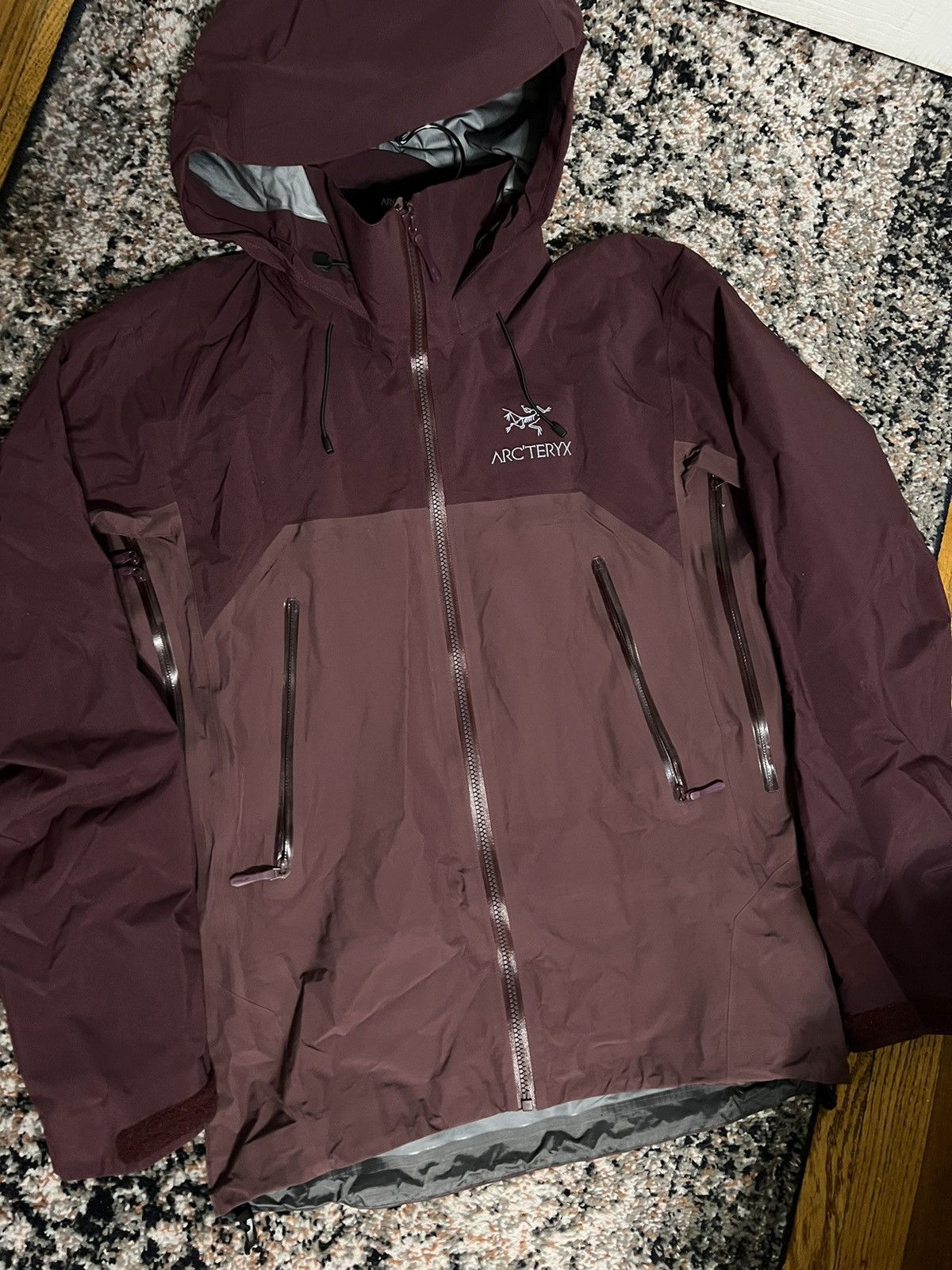 Image of Arcteryx Arc’Teryx Beta Ar Shell Jacket Maroon Burgundy Red, Men's (Size Small)