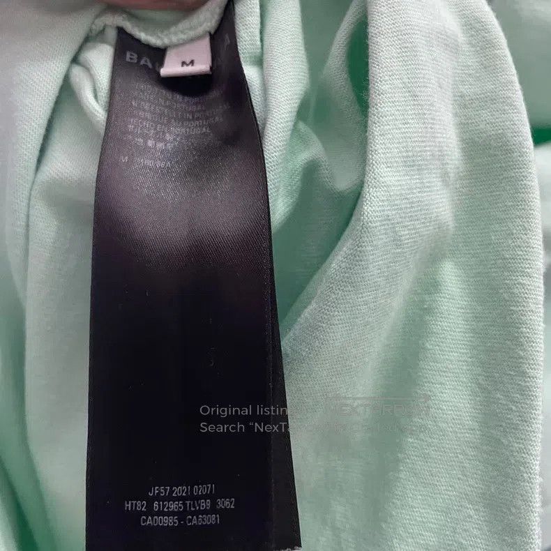 Balenciaga Balenciaga Mint green double embroidered logo short-sleeve Size US M / EU 48-50 / 2 - 5 Thumbnail